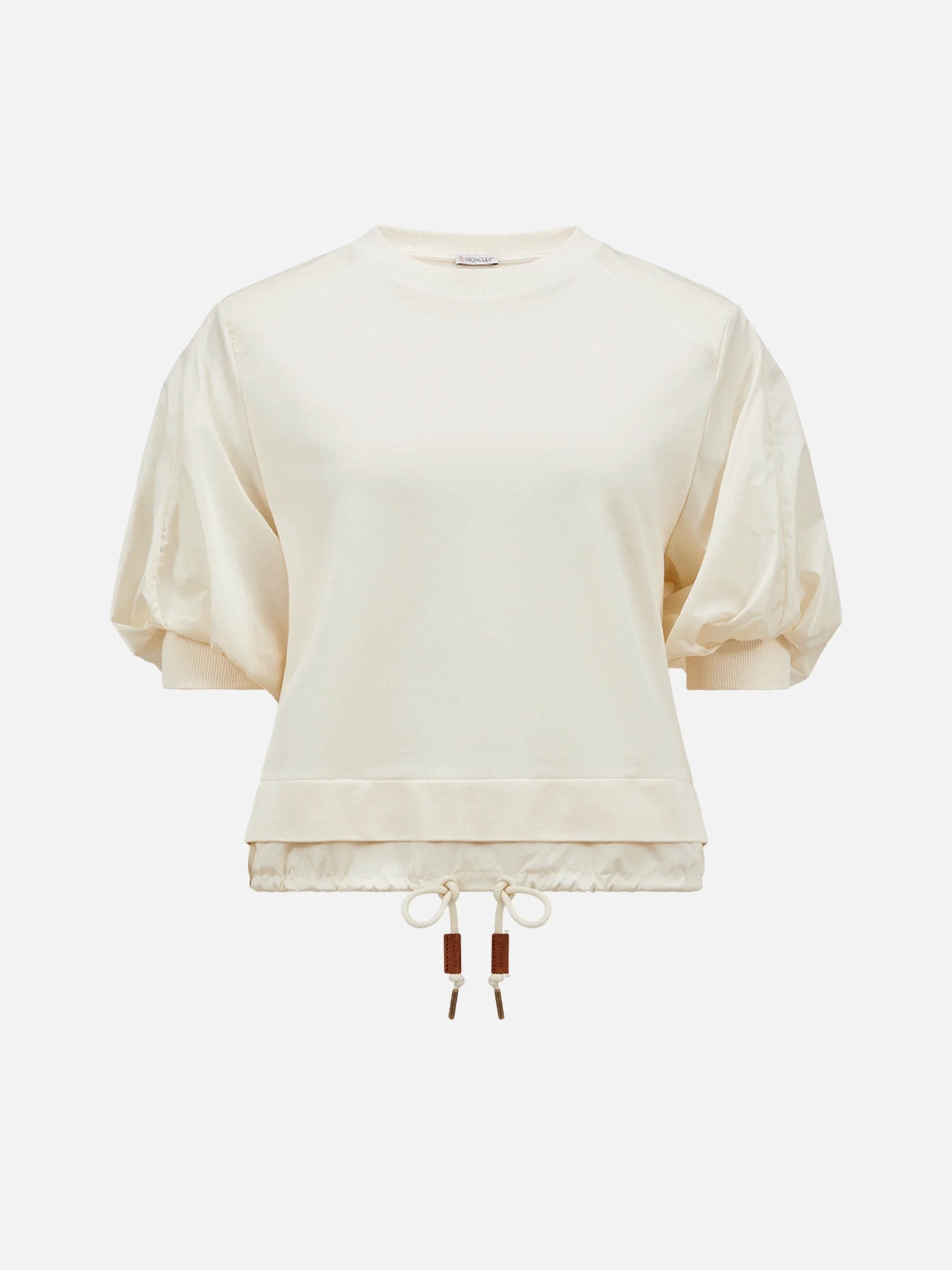 MONCLER - T-Shirt mit Puffärmeln für Damen in Cremeweiss - Cream white