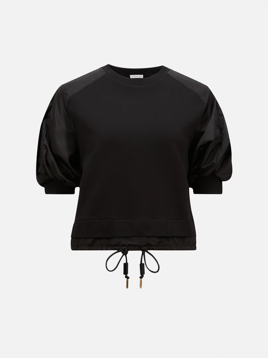 MONCLER - T-Shirt mit Puffärmeln für Damen in Schwarz - Black