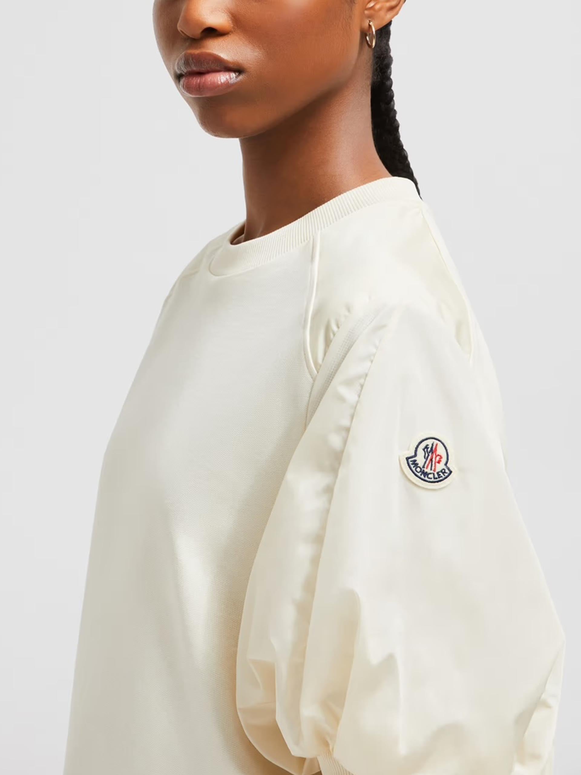 MONCLER - T-Shirt mit Puffärmeln für Damen in Cremeweiss - Cream white