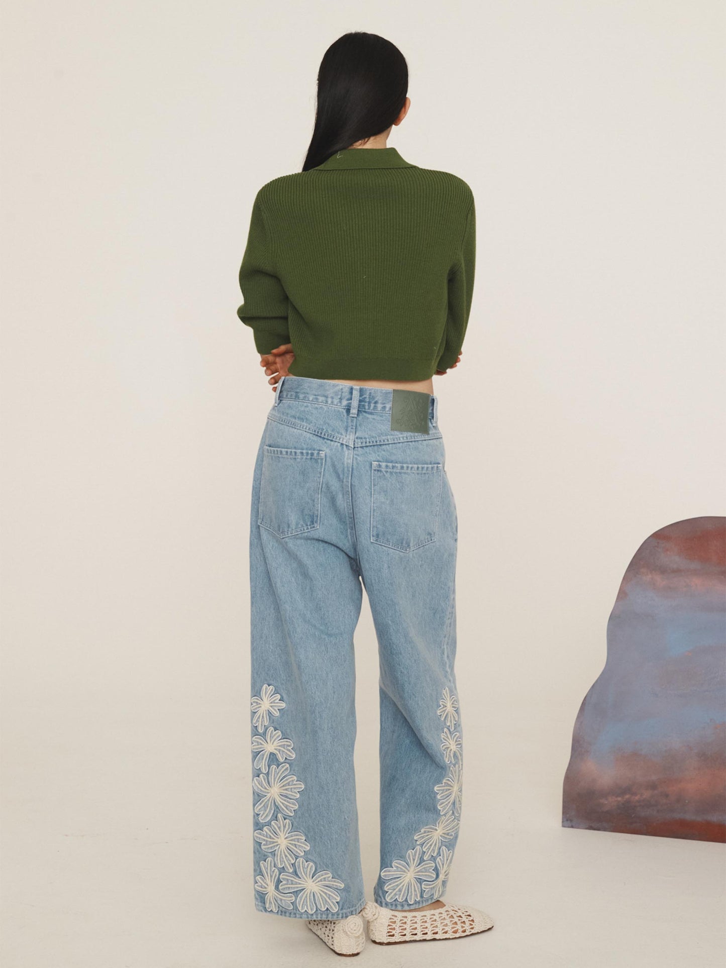 ALEMAIS - Cropped-Pullover Sea Star für Damen