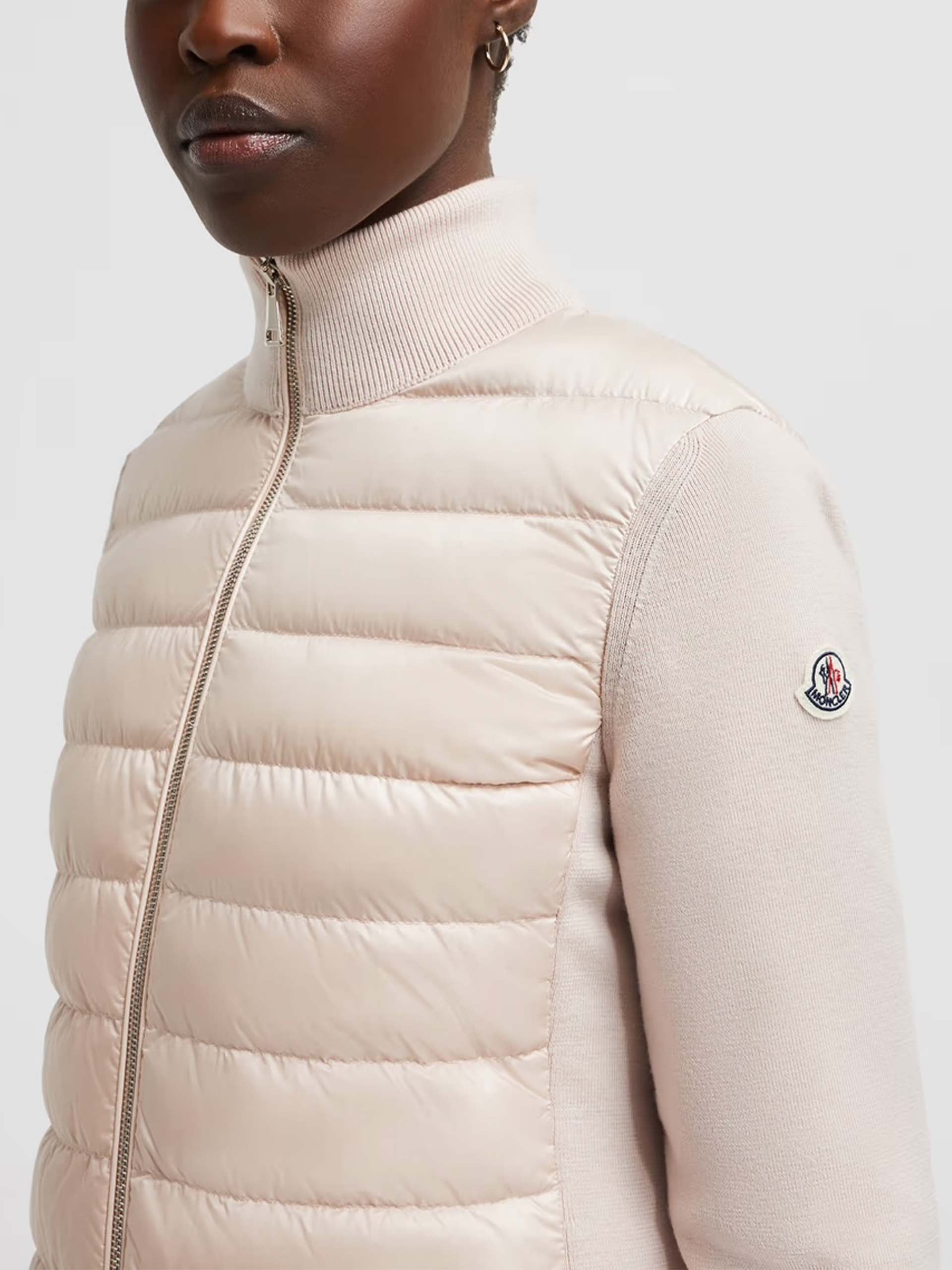 MONCLER - Daunen-Strickjacke aus Wolle  für Damen