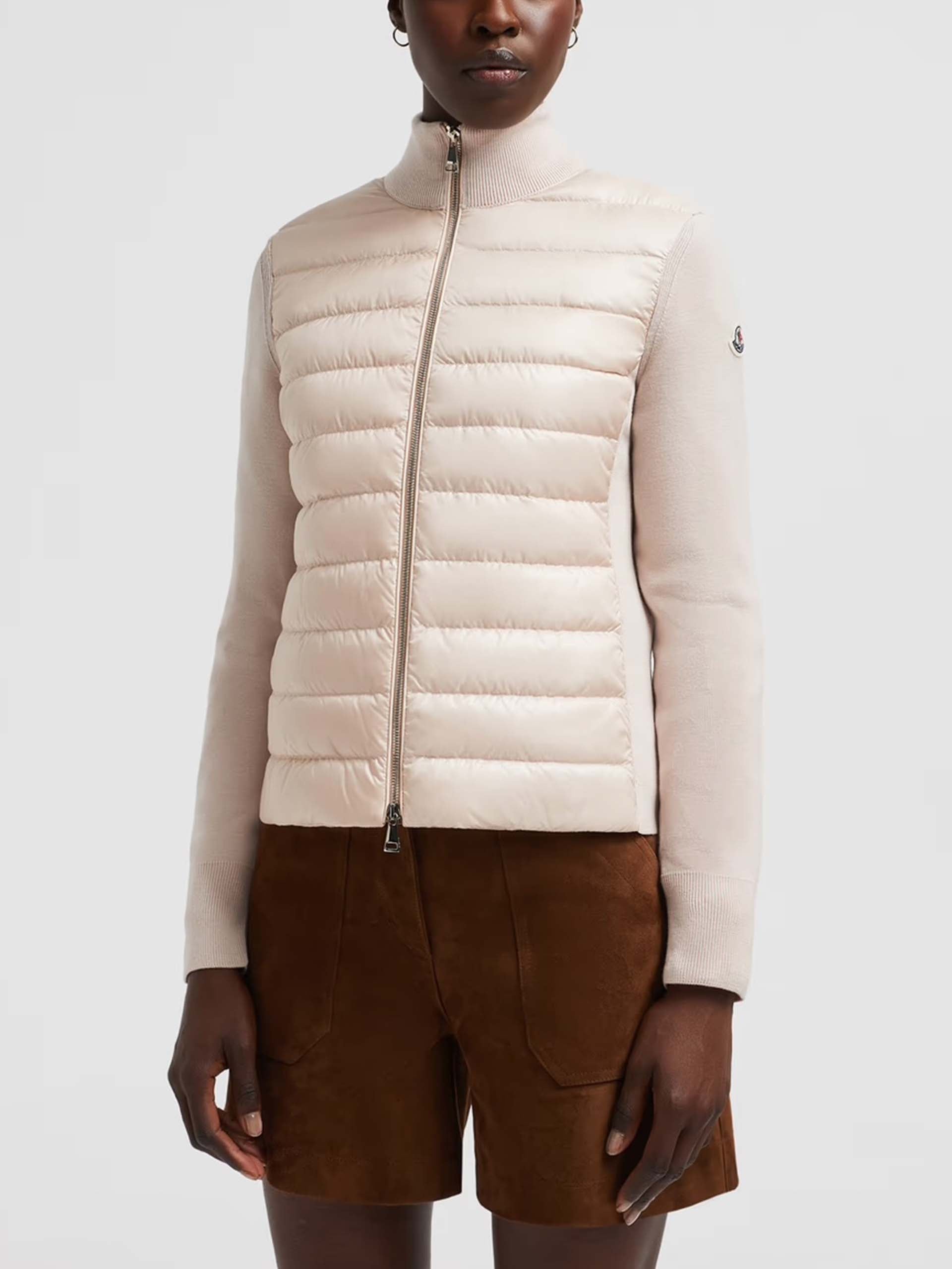 MONCLER - Daunen-Strickjacke aus Wolle  für Damen