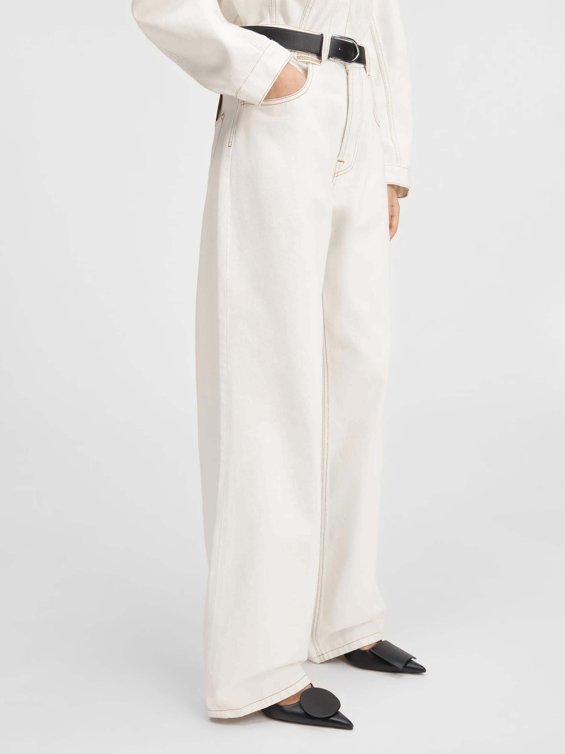 JACQUEMUS - Jeans De-Nimes Large für Damen in Weiß - White