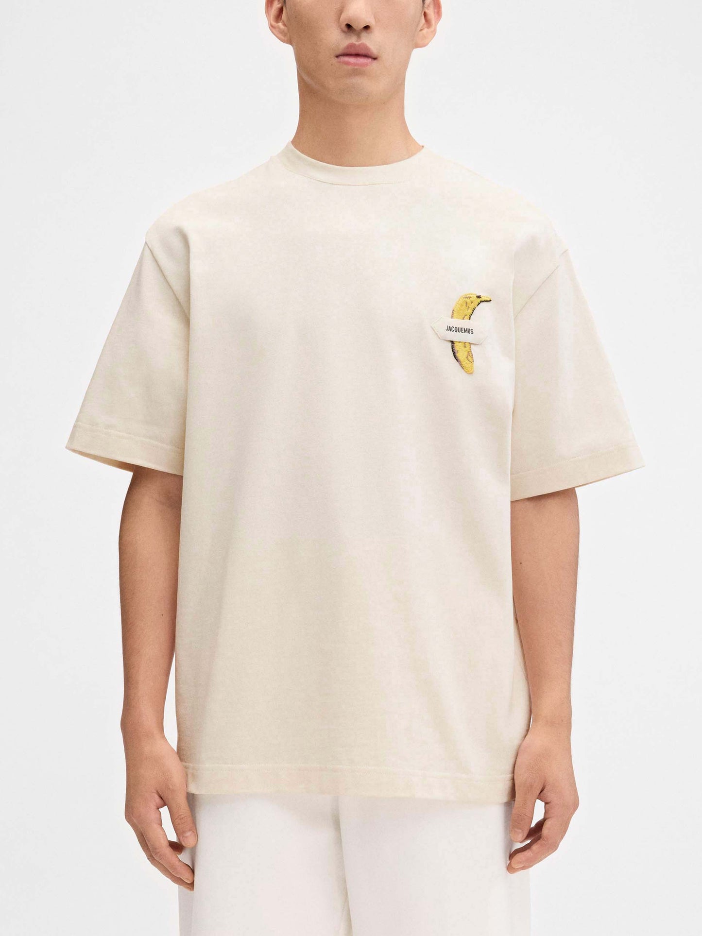 JACQUEMUS - T-Shirt Banane mit Logo für Herren in Hellbeige - Light beige