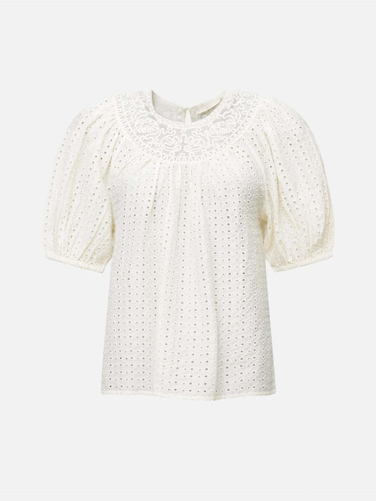 ULLA JOHNSON - Top Amina aus Baumwollgemisch für Damen in Cremeweiss - Cream white
