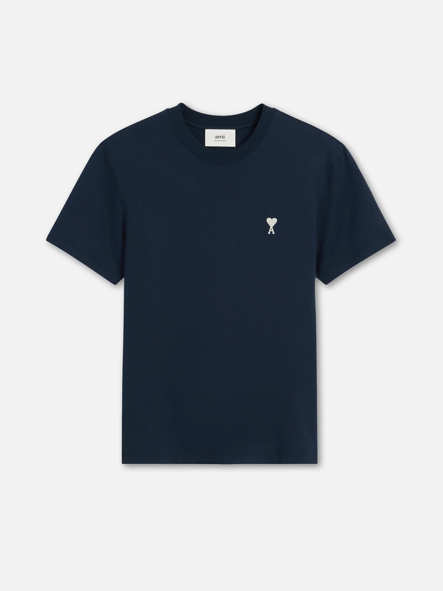 AMI PARIS - T-Shirt Ami De Coeur mit weißem Logo in Dunkelblau - Dark blue