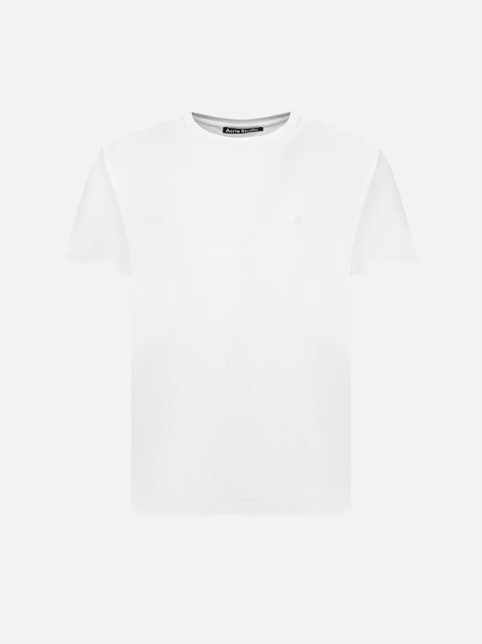 ACNE STUDIOS - T-Shirt mit Face Logo aus Baumwolle in Weiß - White