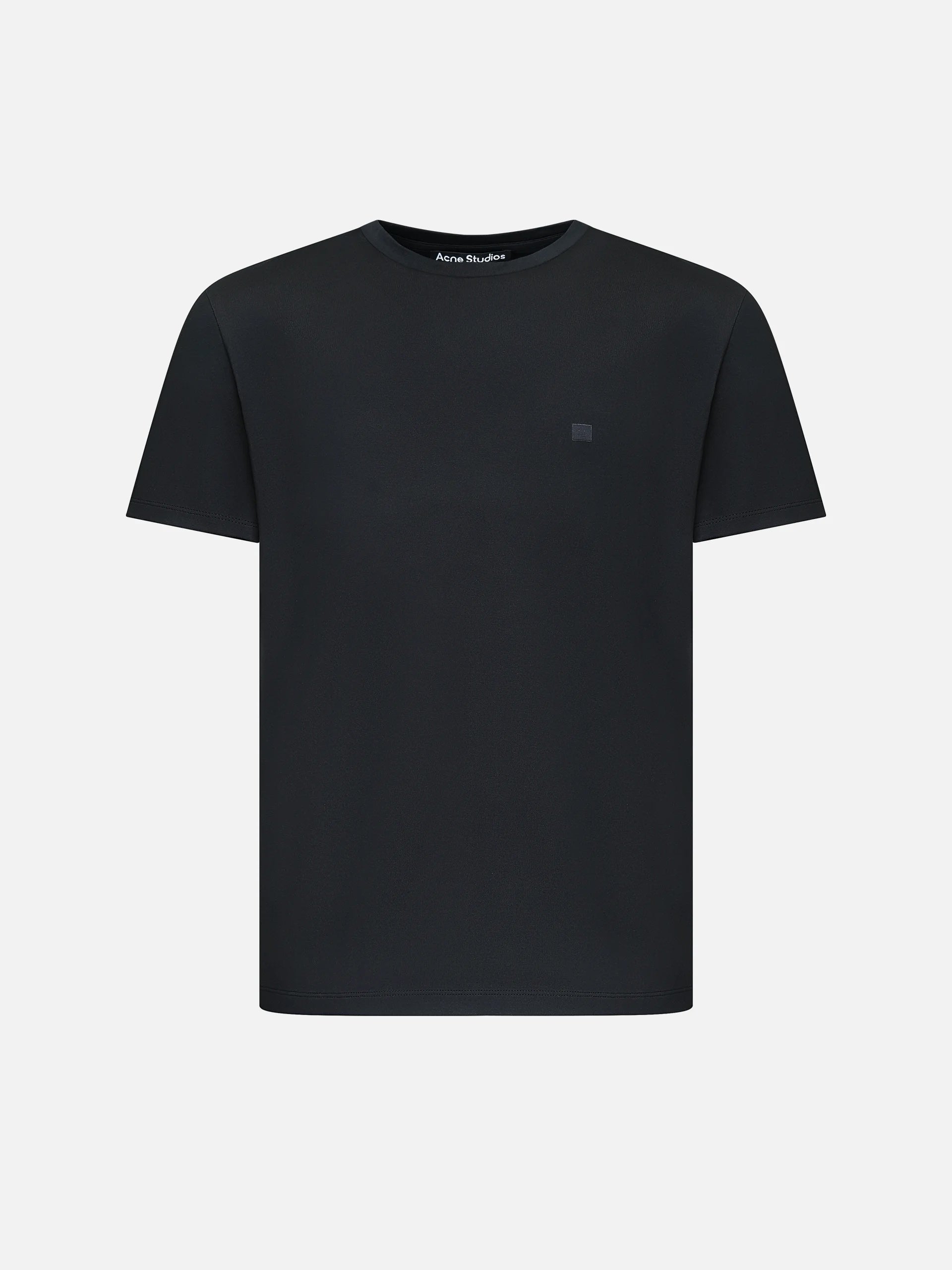 ACNE STUDIOS - T-Shirt mit Face Logo aus Baumwolle in Schwarz - Black