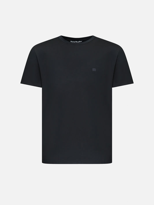 ACNE STUDIOS - T-Shirt mit Face Logo aus Baumwolle in Schwarz - Black