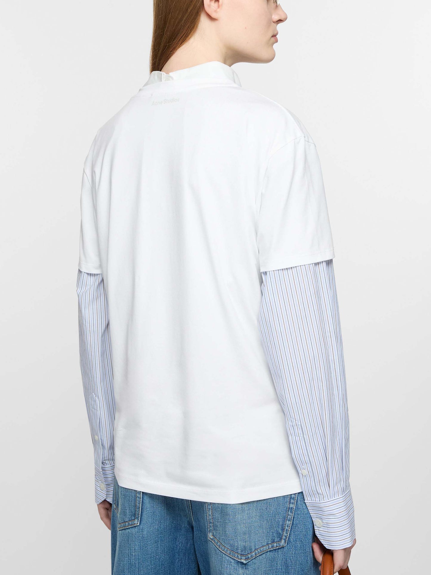 ACNE STUDIOS - T-Shirt mit Face Logo aus Baumwolle in Weiß - White