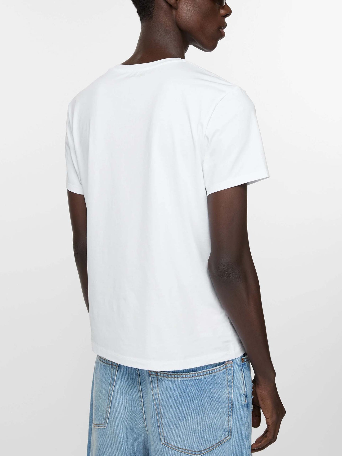 ACNE STUDIOS - T-Shirt mit Face Logo aus Baumwolle in Weiß - White