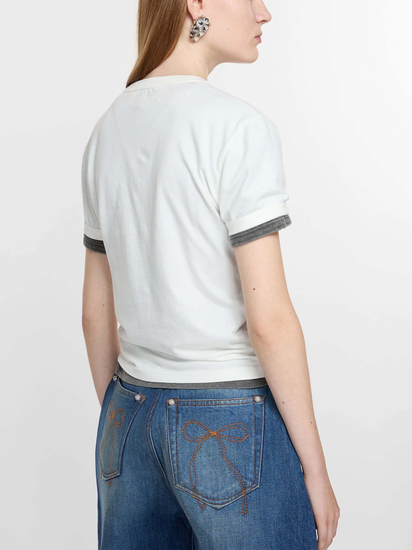 ACNE STUDIOS - T-Shirt mit Logo aus Baumwolle für Damen