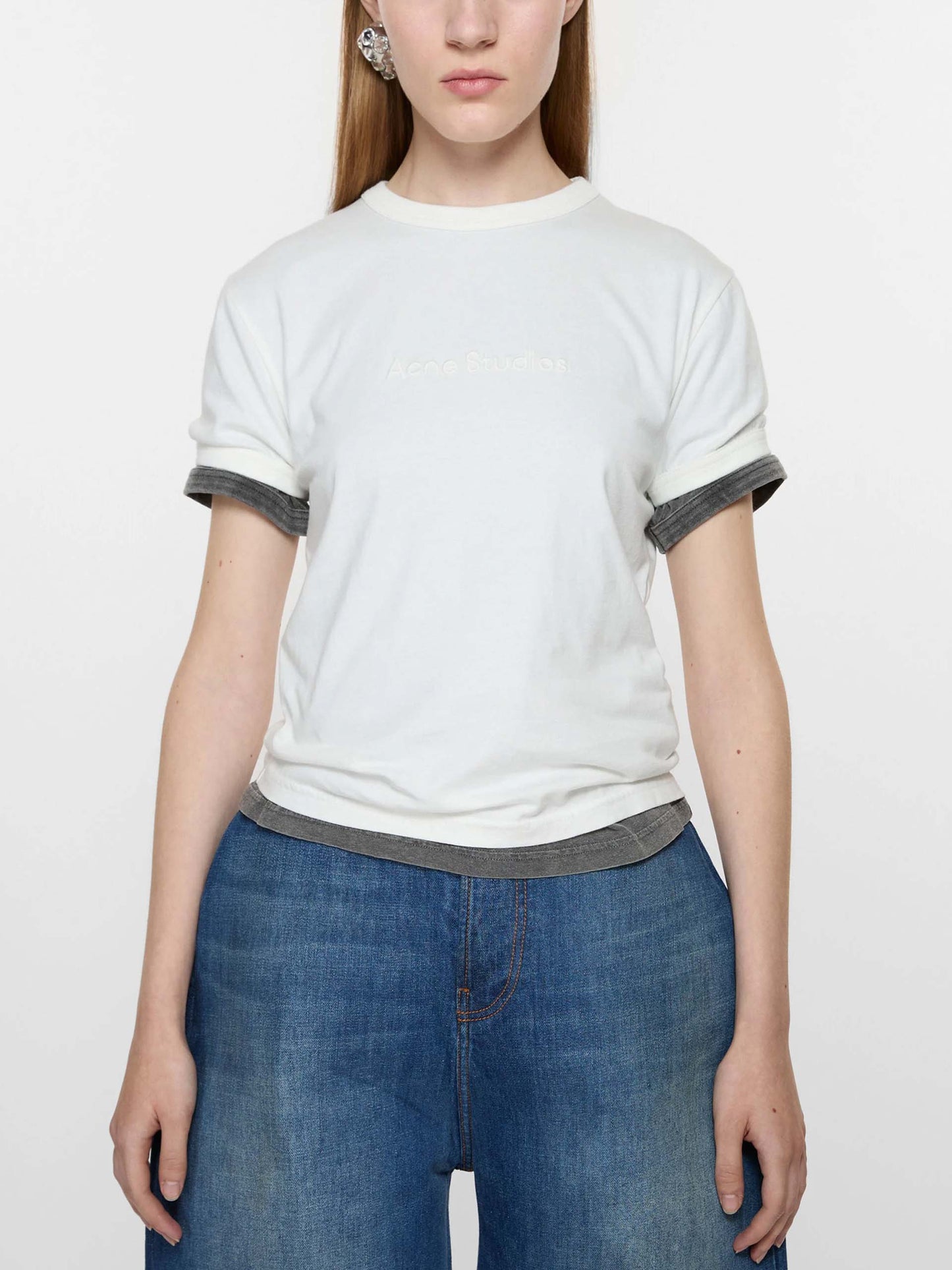 ACNE STUDIOS - T-Shirt mit Logo aus Baumwolle für Damen