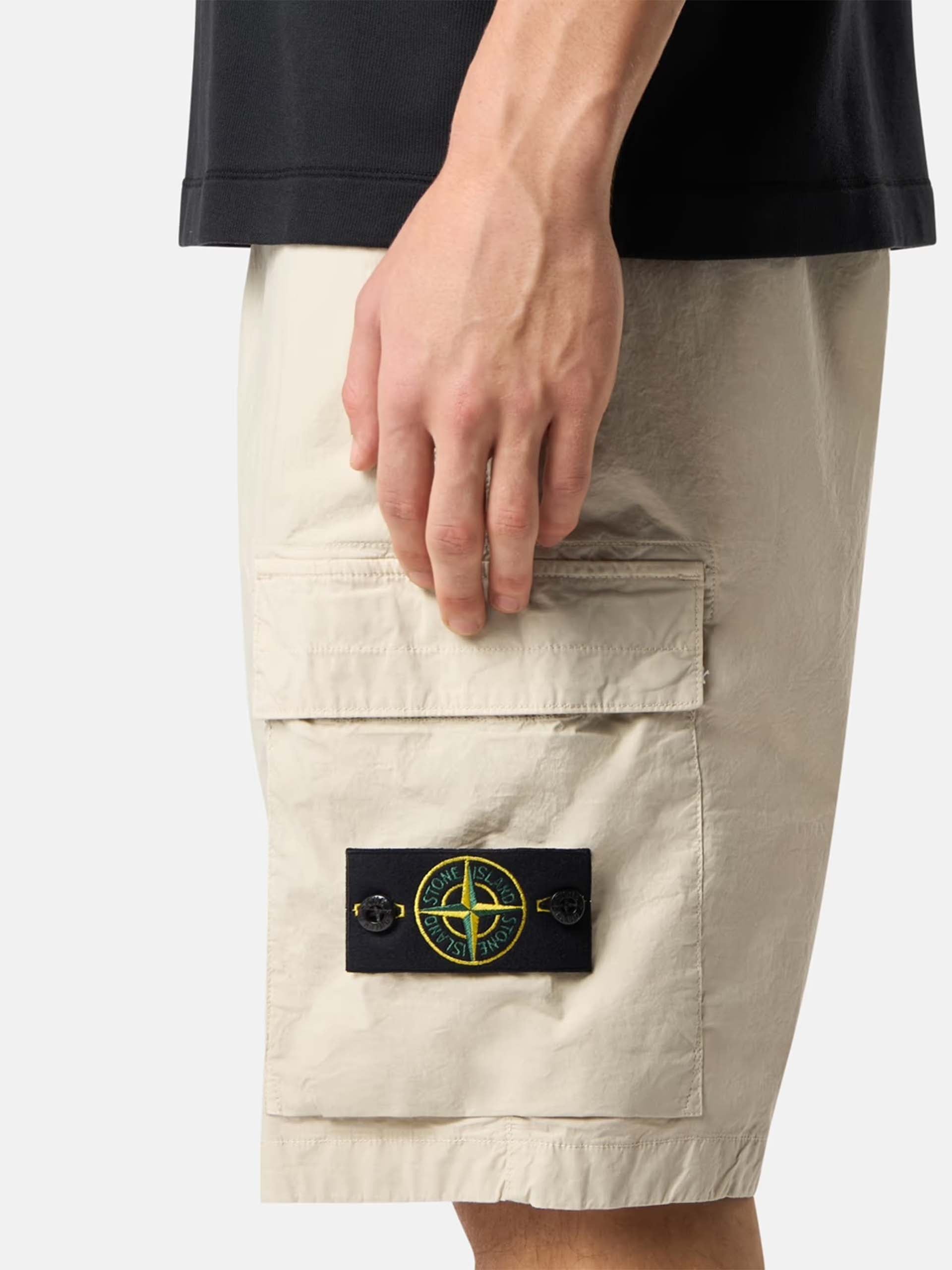 STONE ISLAND - Bermudashorts aus Baumwolle für Herren in Hellbeige - Light beige
