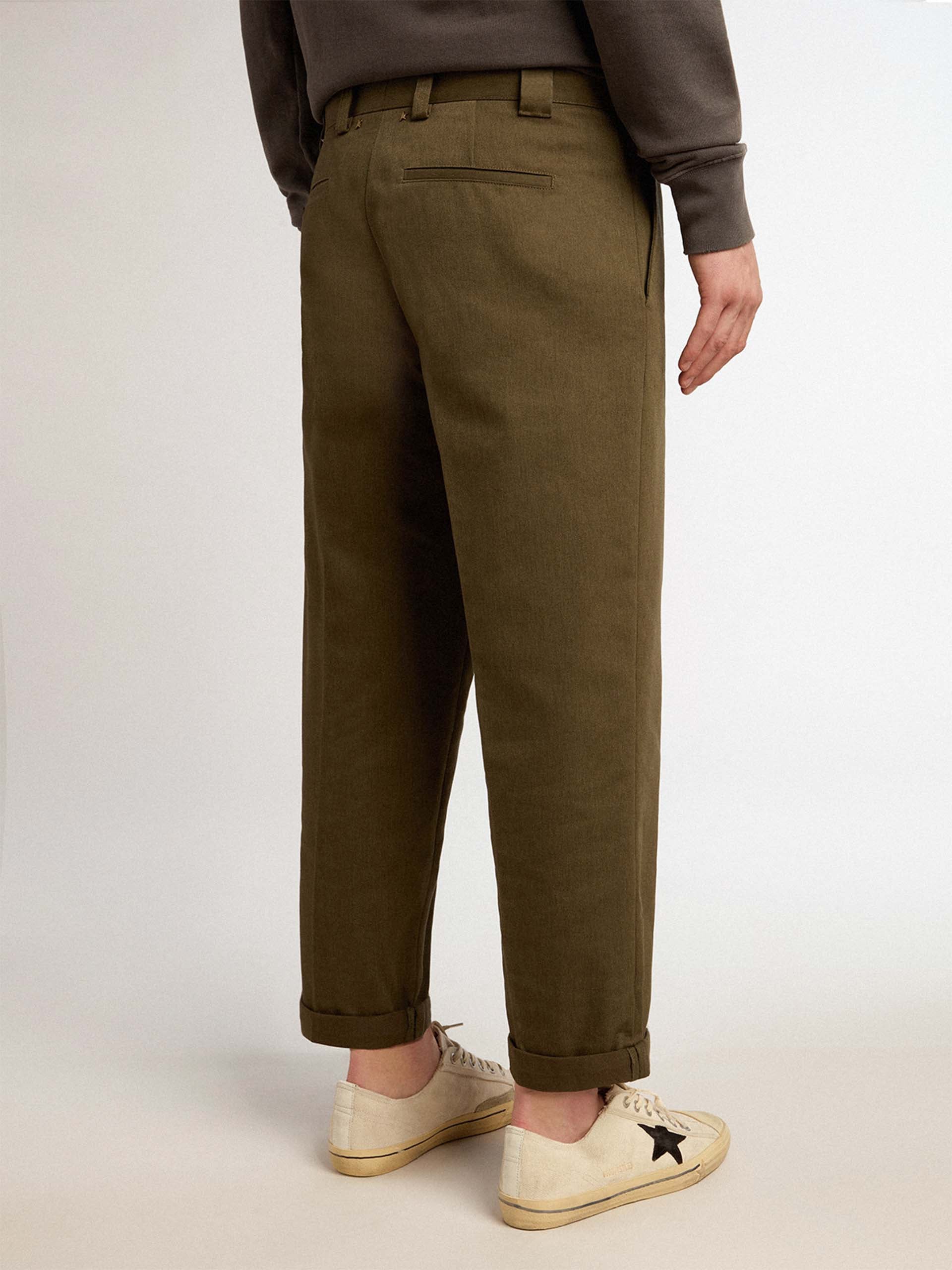 GOLDEN GOOSE - Gerade Chinohose Skate für Herren in Militärgrün - Military green