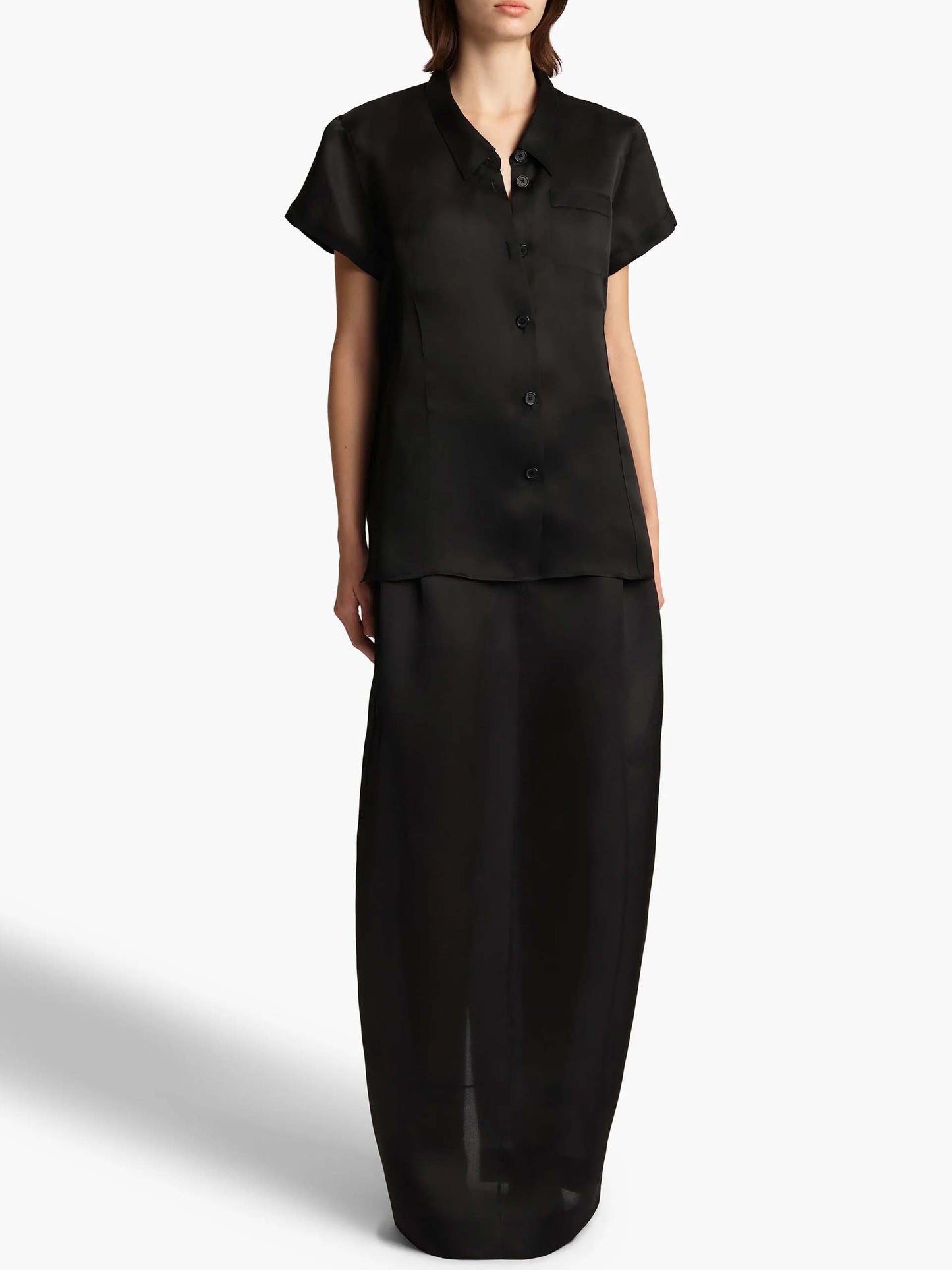 KHAITE - Keefe Top aus Seidenorganza für Damen in Schwarz - Black