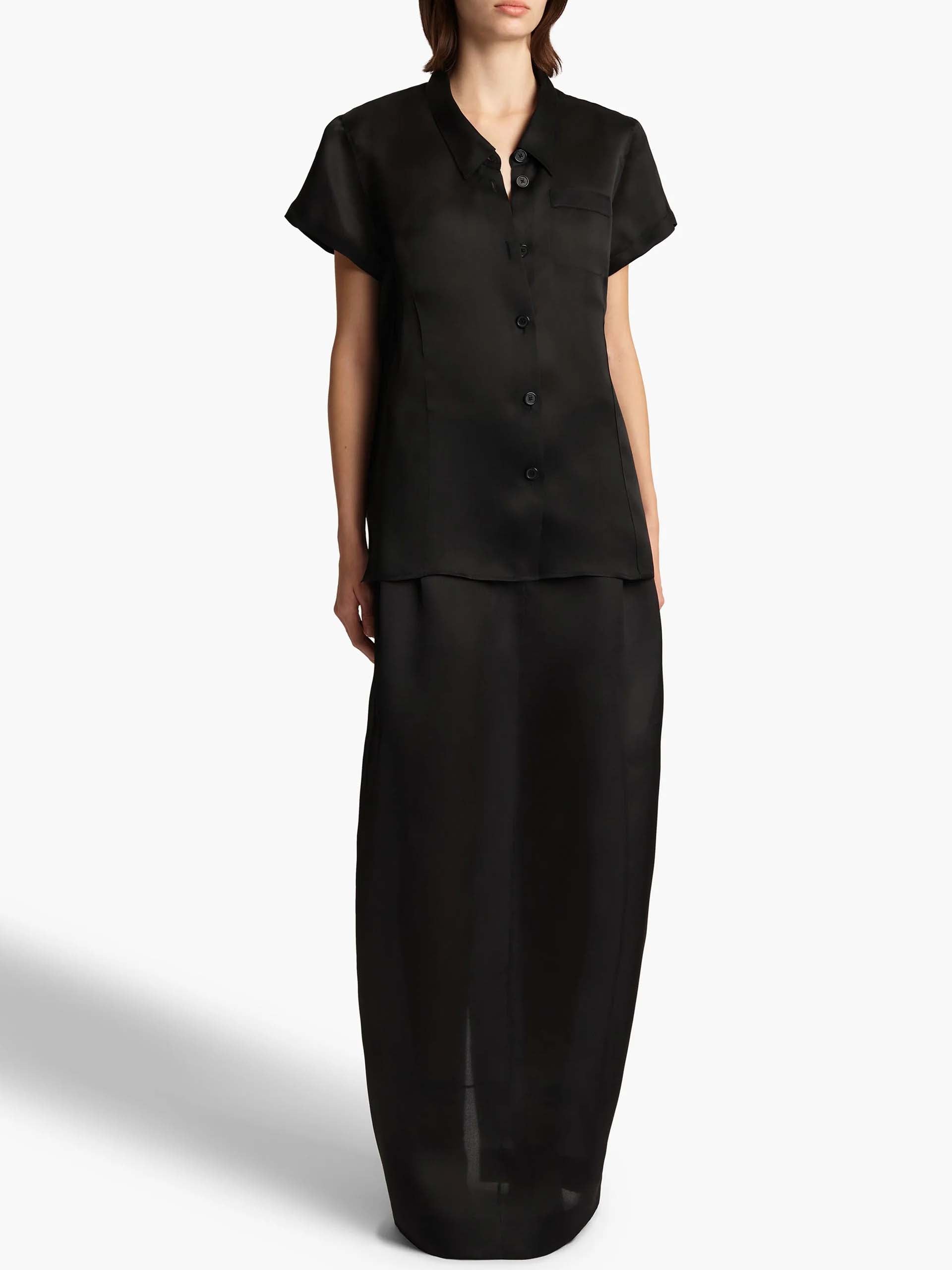 KHAITE - Keefe Top aus Seidenorganza für Damen in Schwarz - Black