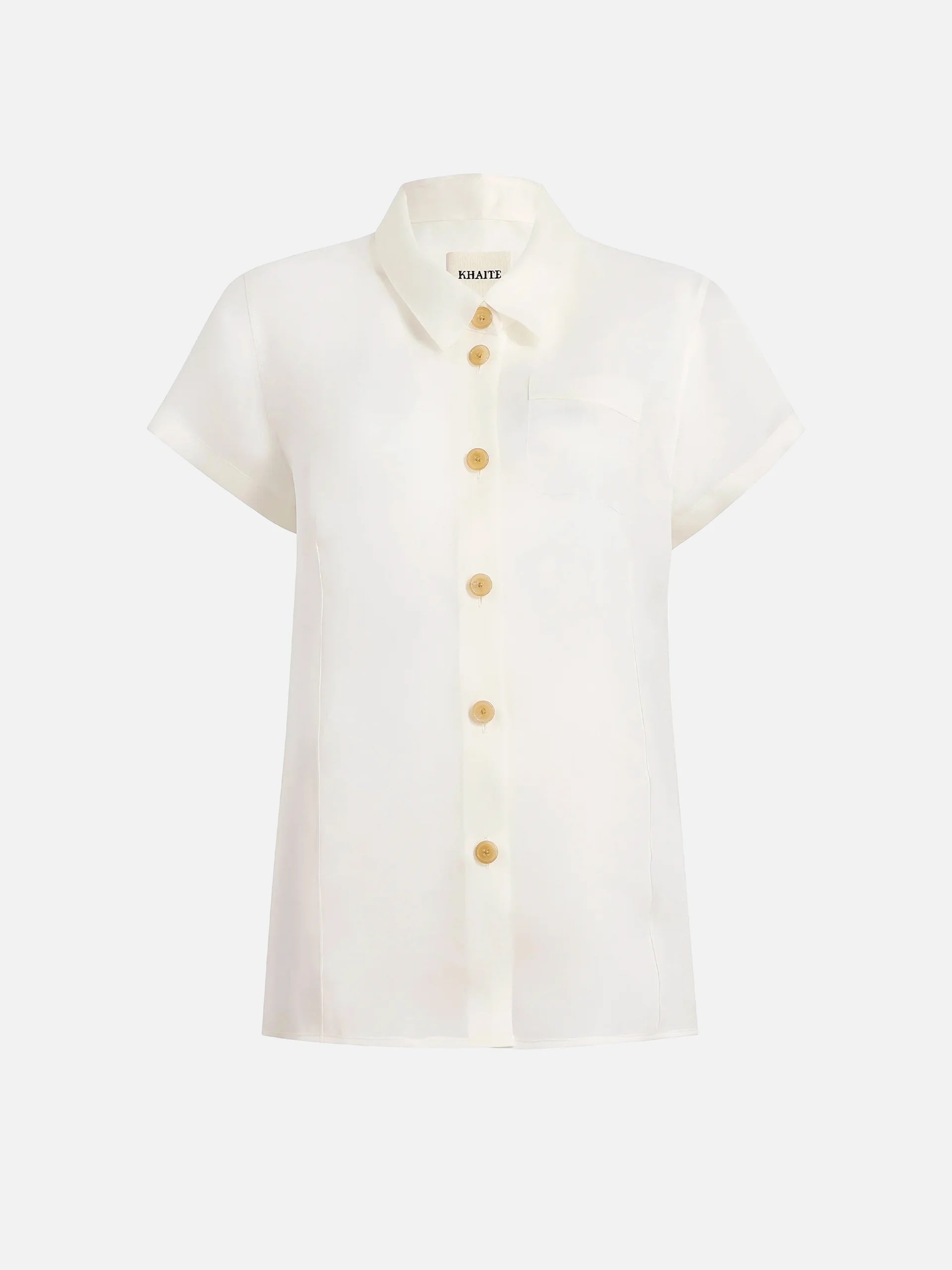 KHAITE - Keefe Top aus Seidenorganza für Damen in Cremeweiß - Cream white