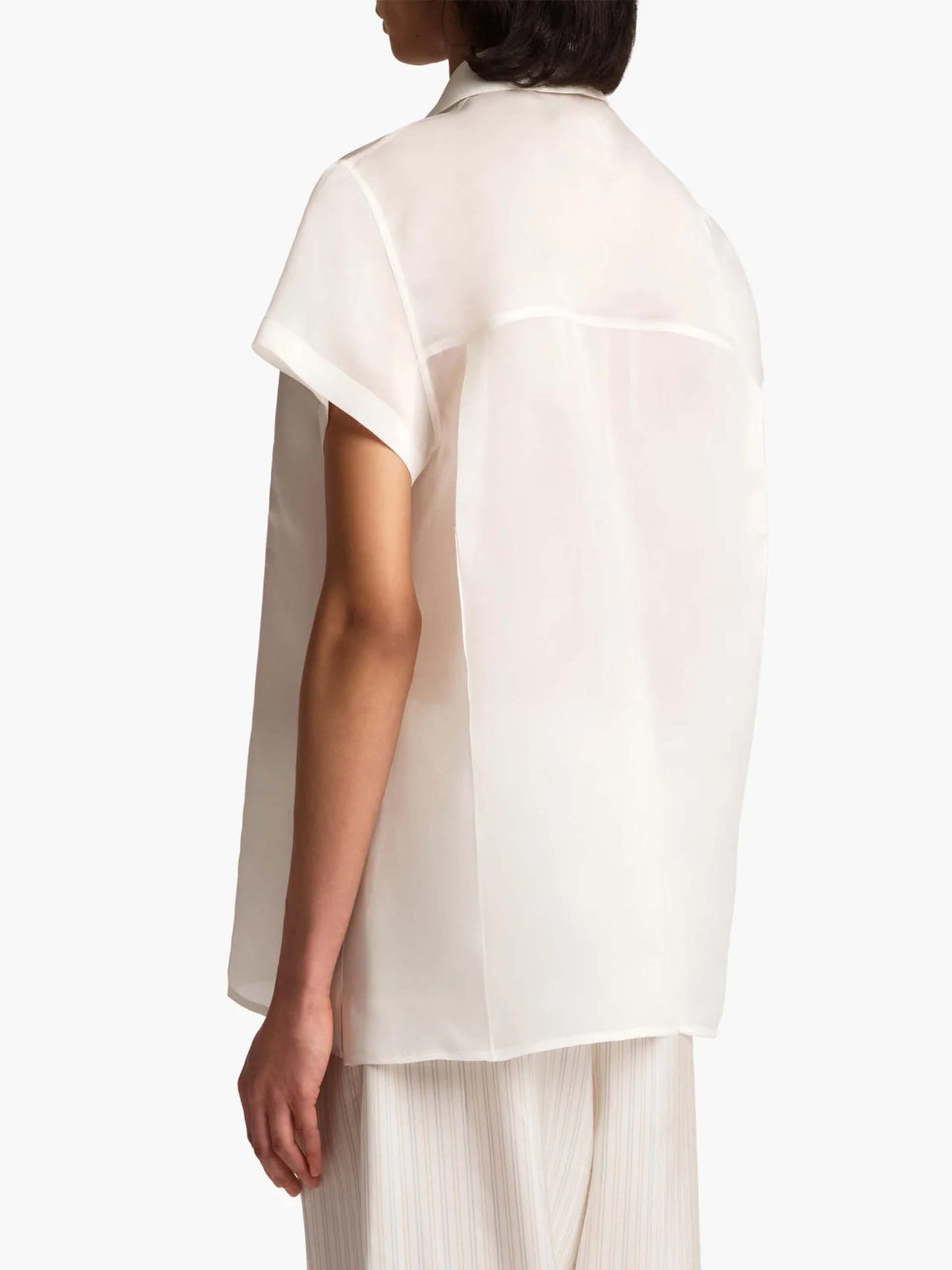 KHAITE - Keefe Top aus Seidenorganza für Damen in Cremeweiß - Cream white