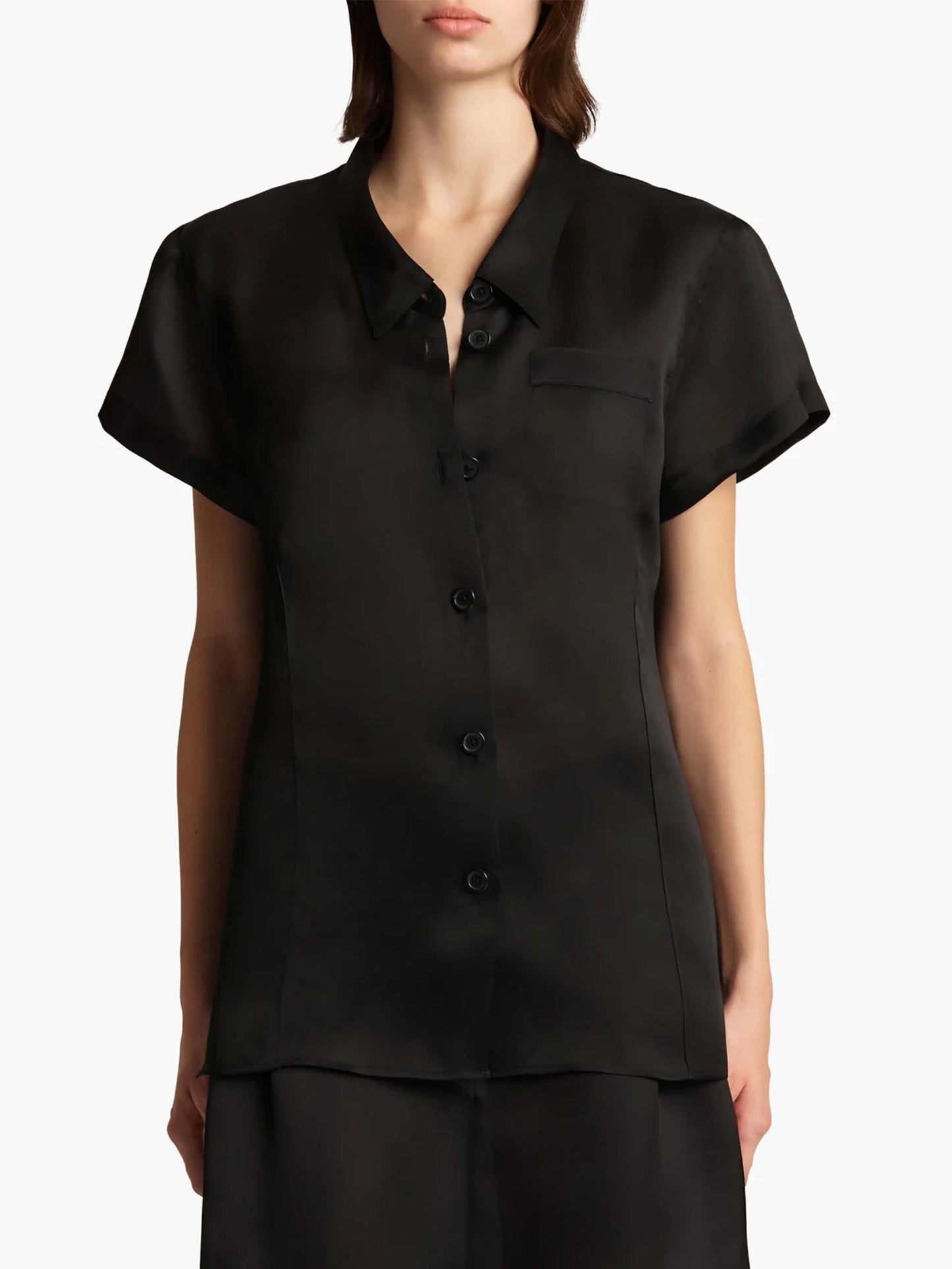 KHAITE - Keefe Top aus Seidenorganza für Damen in Schwarz - Black