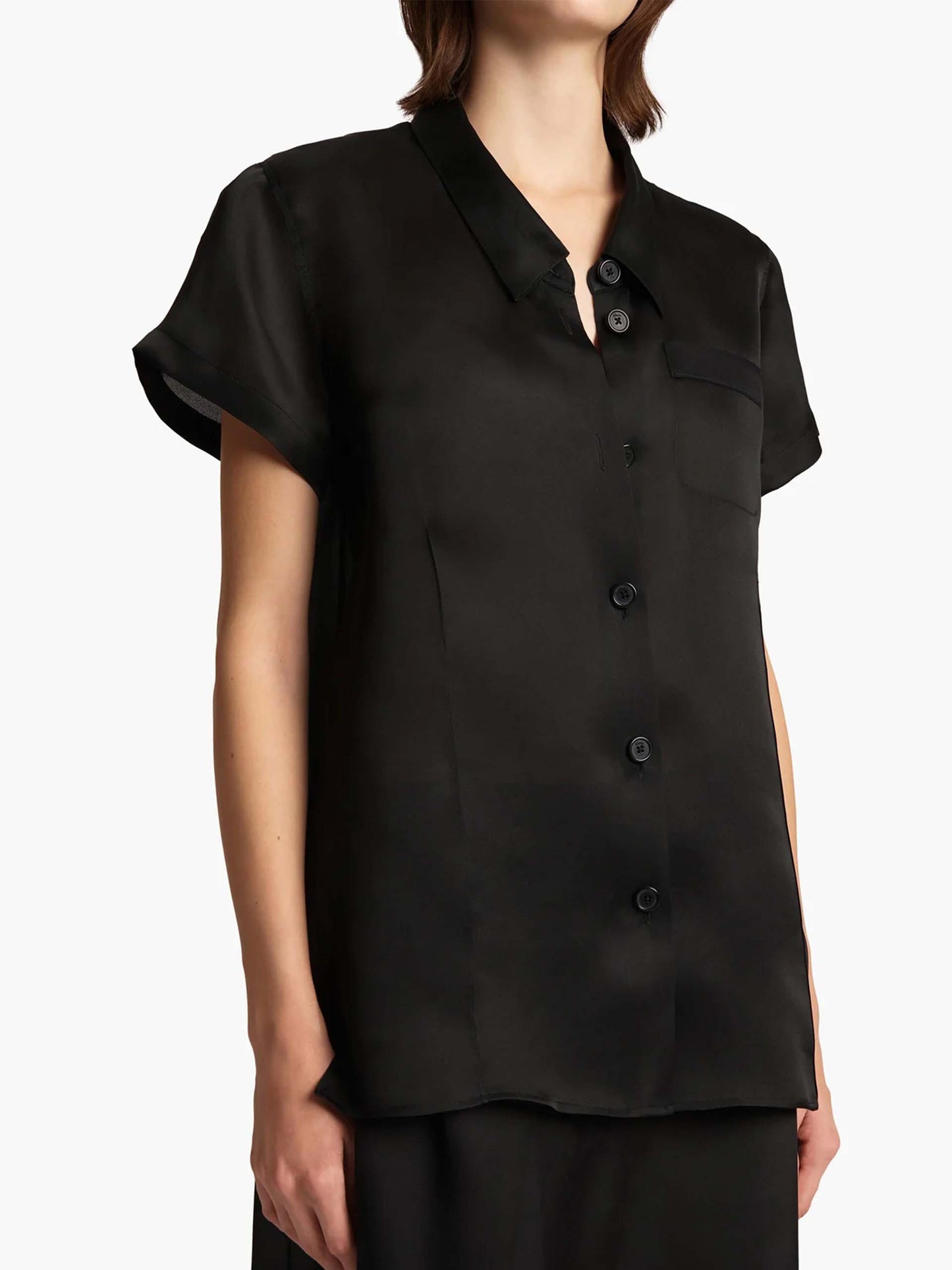 KHAITE - Keefe Top aus Seidenorganza für Damen in Schwarz - Black