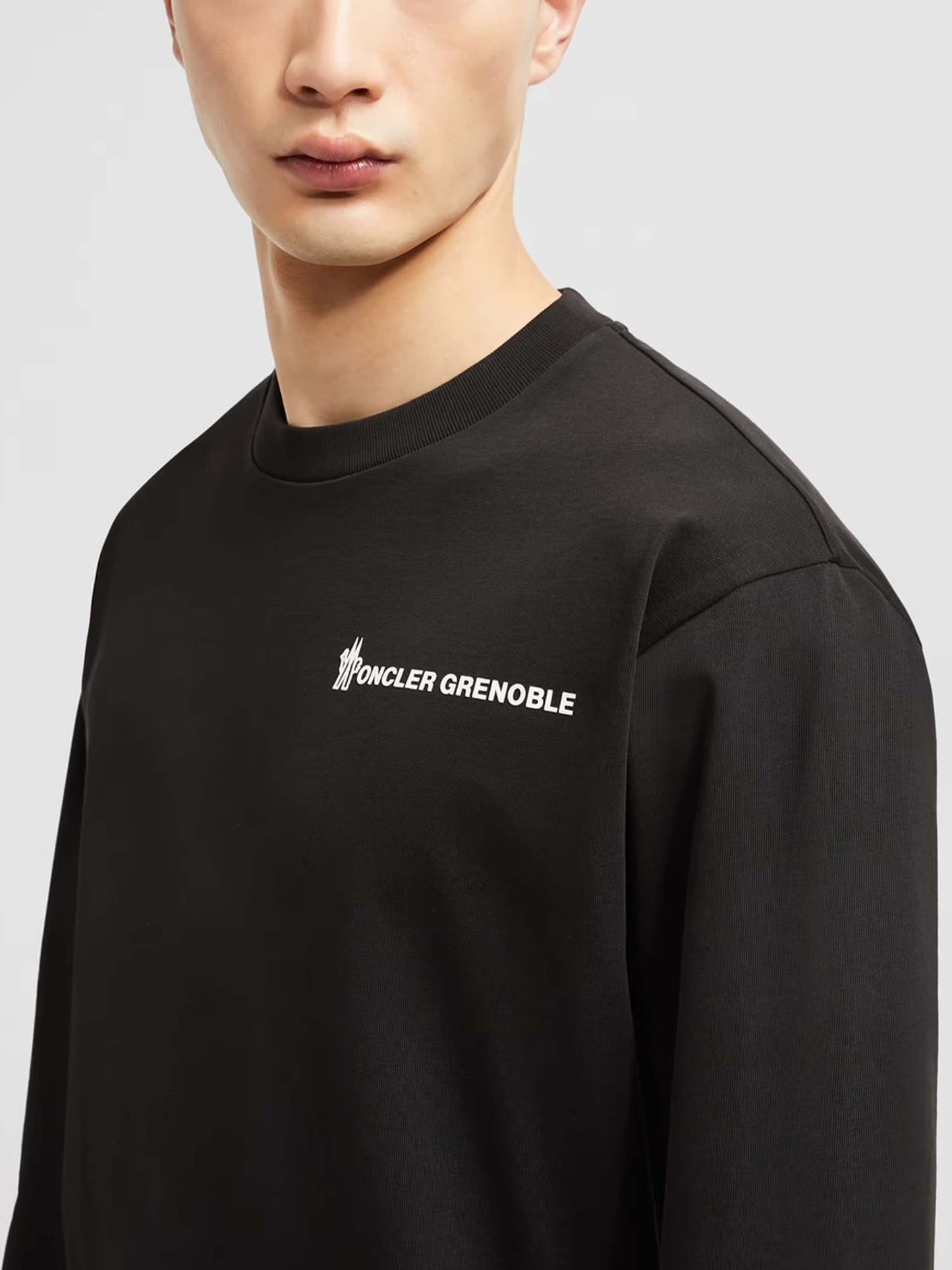 MONCLER GRENOBLE - Langarm-T-Shirt mit Logo für Herren