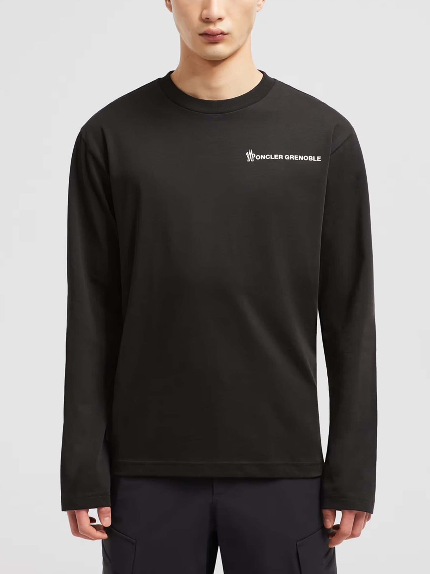MONCLER GRENOBLE - Langarm-T-Shirt mit Logo für Herren