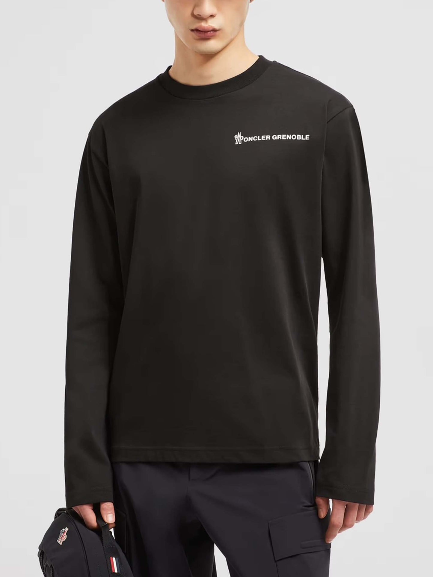MONCLER GRENOBLE - Langarm-T-Shirt mit Logo für Herren