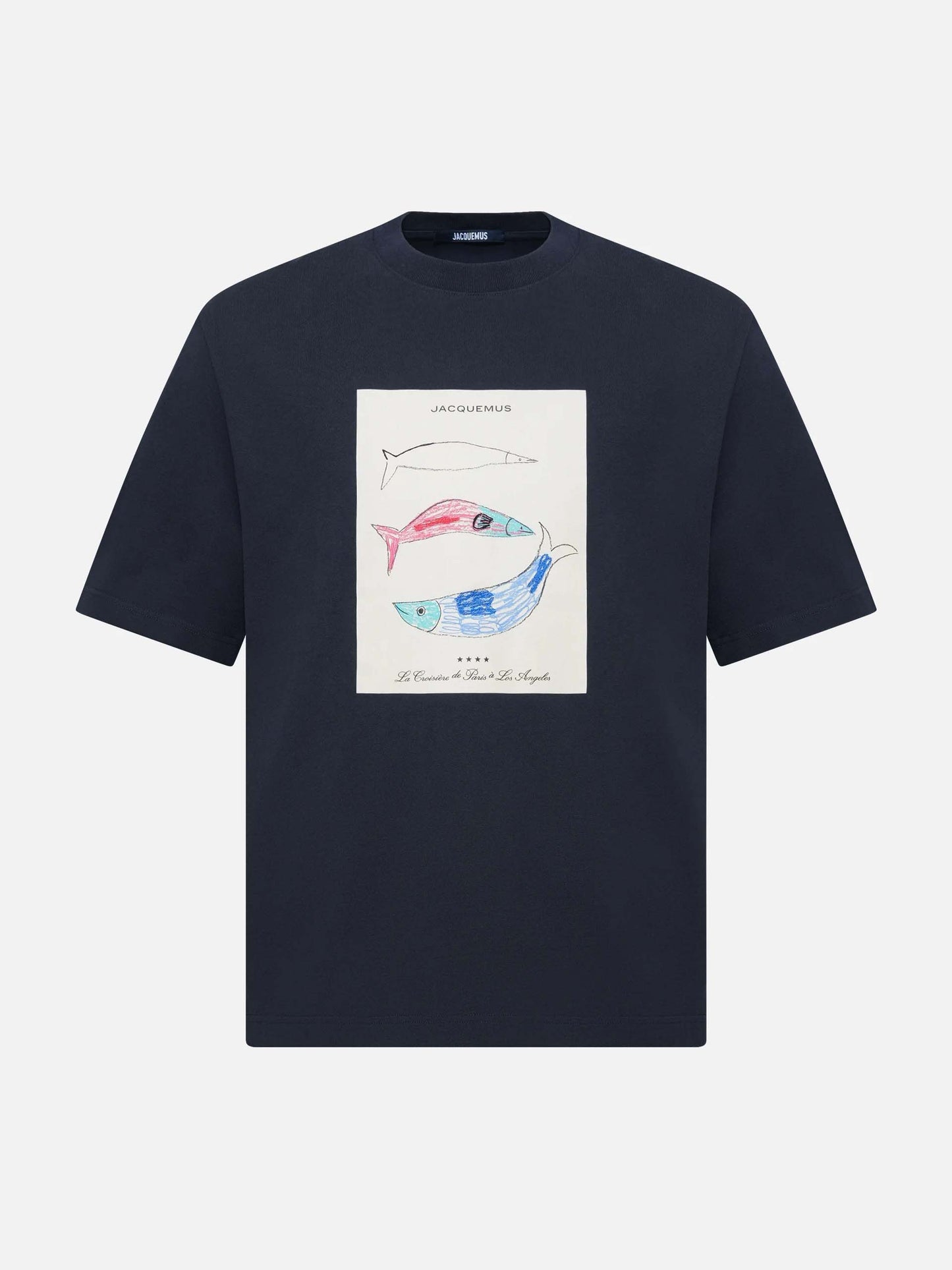 JACQUEMUS - T-Shirt Marino mit Logo-Print für Herren