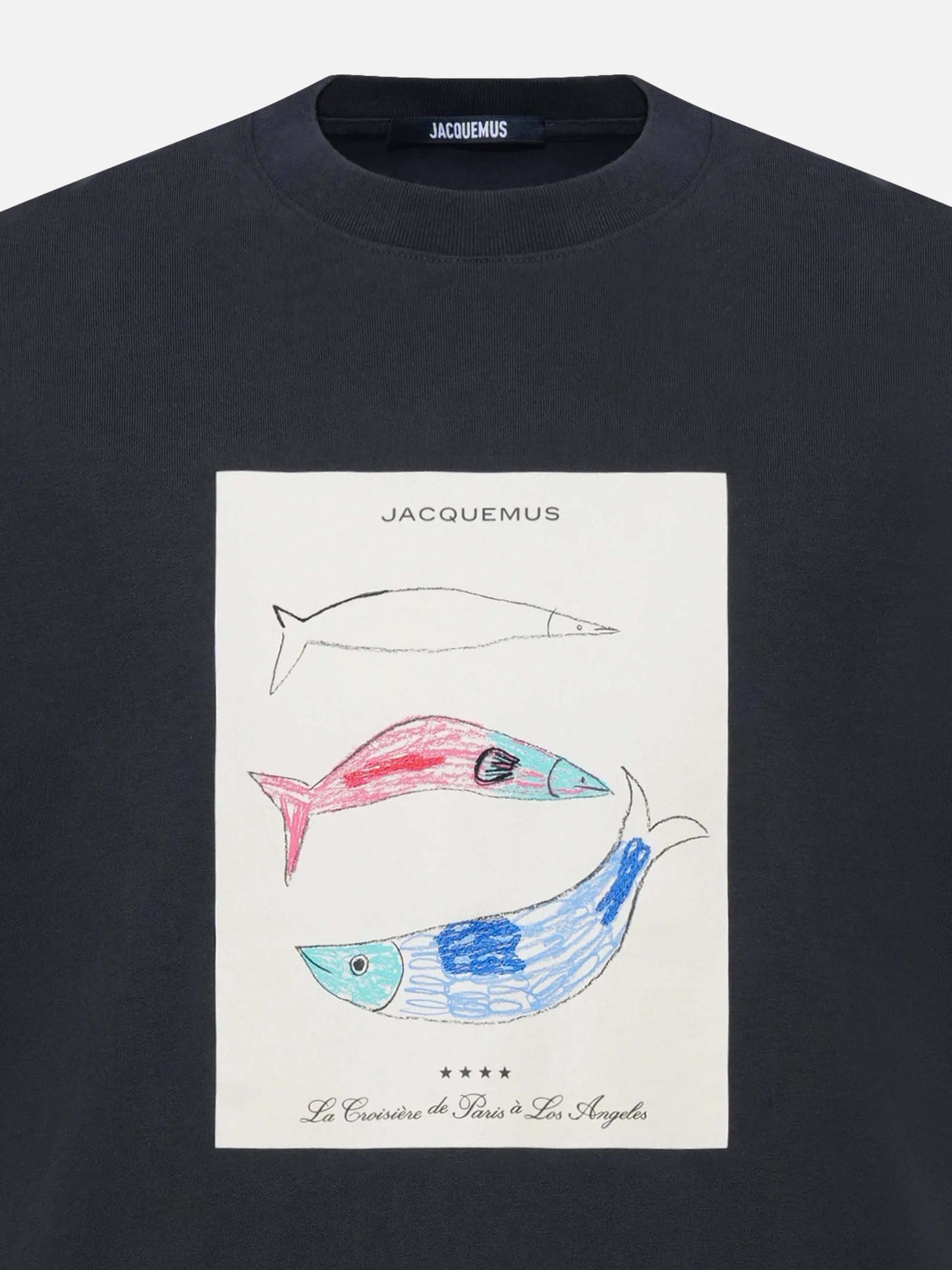 JACQUEMUS - T-Shirt Marino mit Logo-Print für Herren