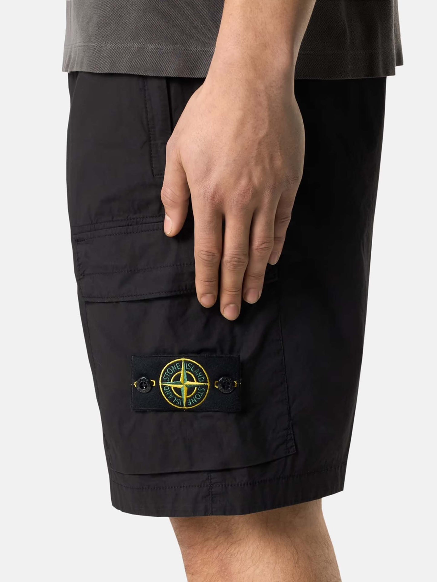 STONE ISLAND - Bermudashorts aus Baumwolle für Herren in Schwarz - Black