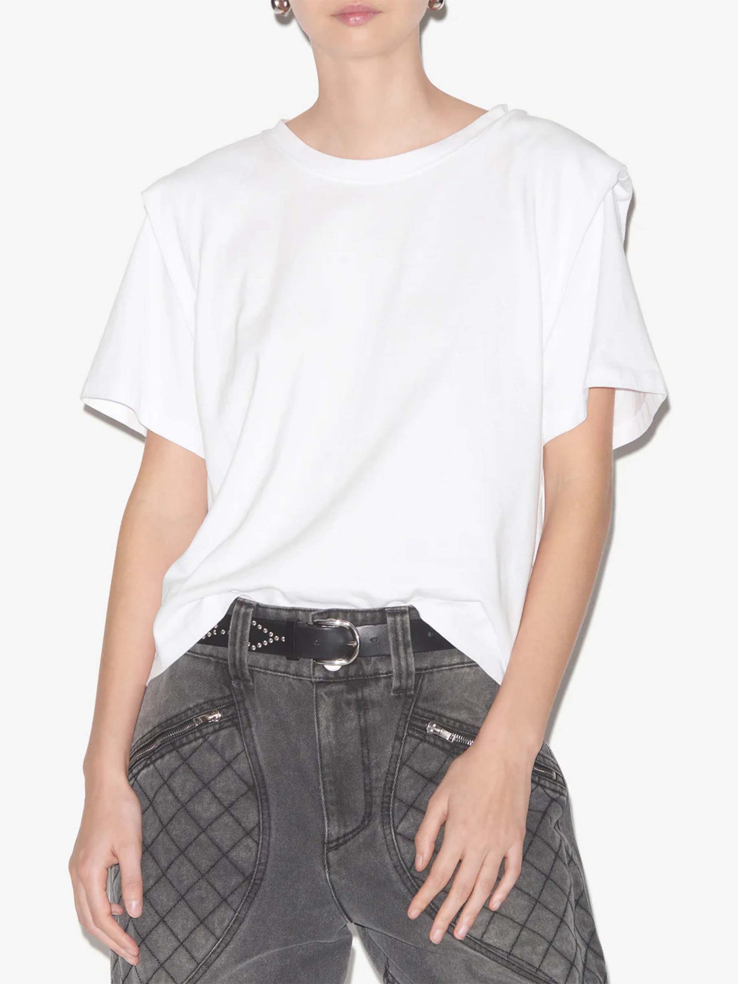 ISABEL MARANT - Zelitos T-Shirt mit Schulterpolster für Damen in Weiß - White