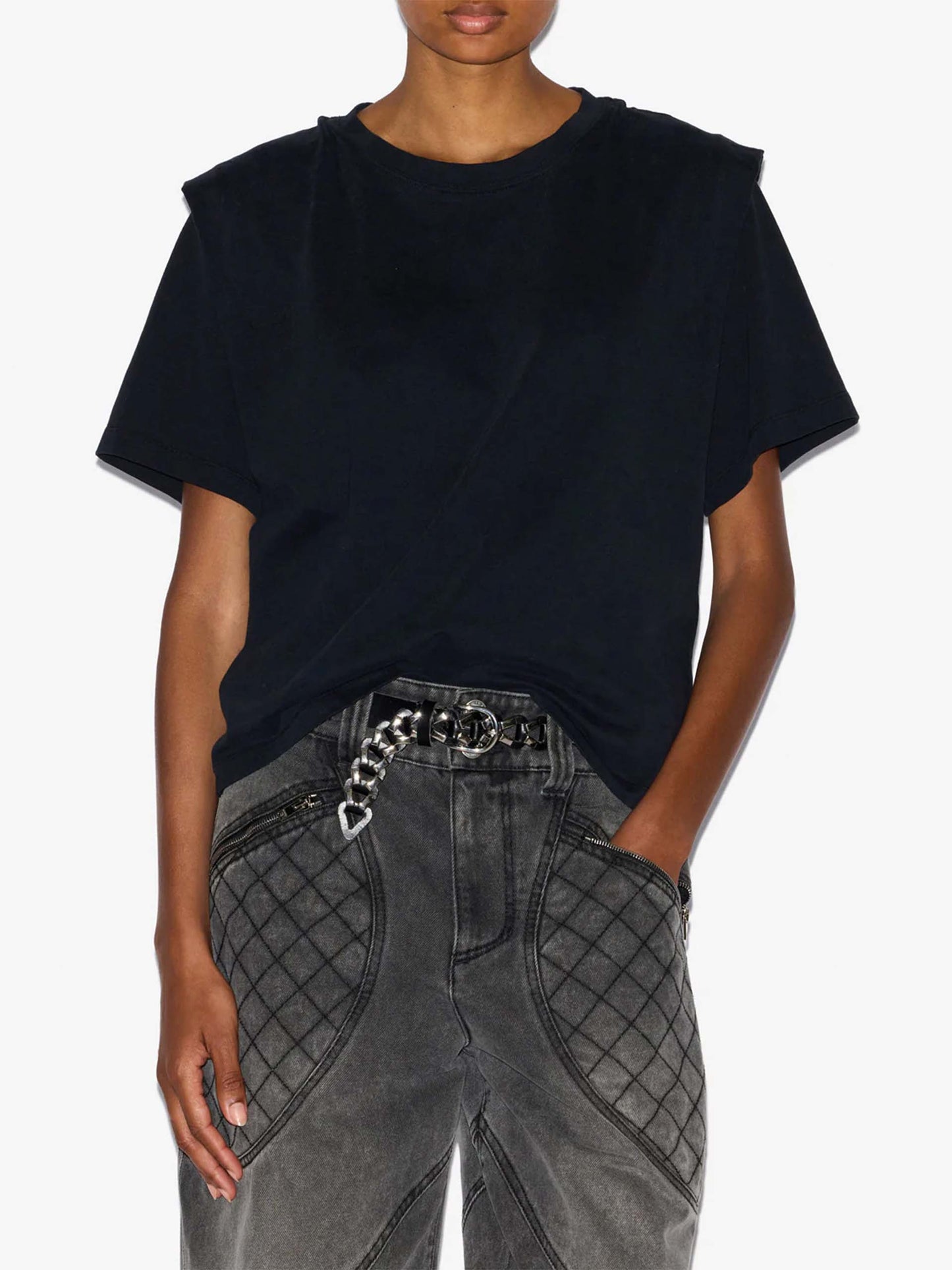 ISABEL MARANT - Zelitos T-Shirt mit Schulterpolster für Damen in Schwarz - Black