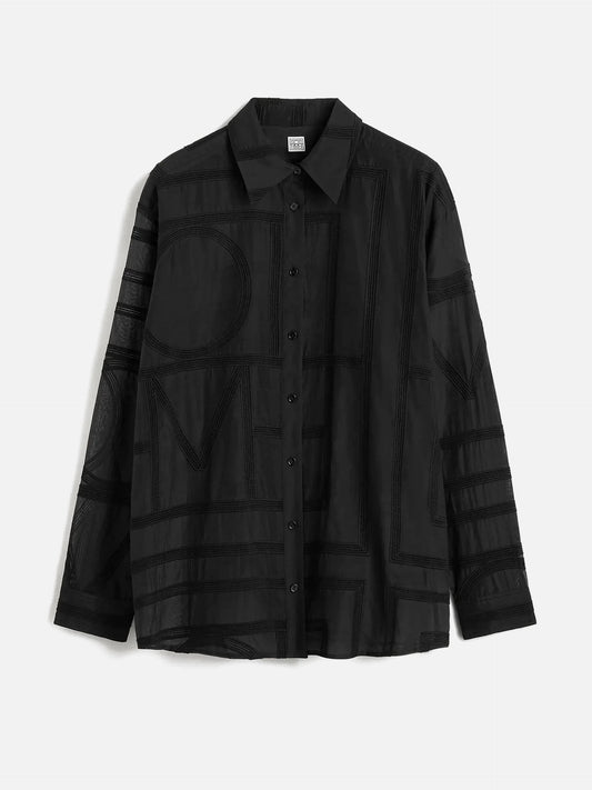 TOTEME - Hemd mit gehäkeltem Monogramm für Damen
