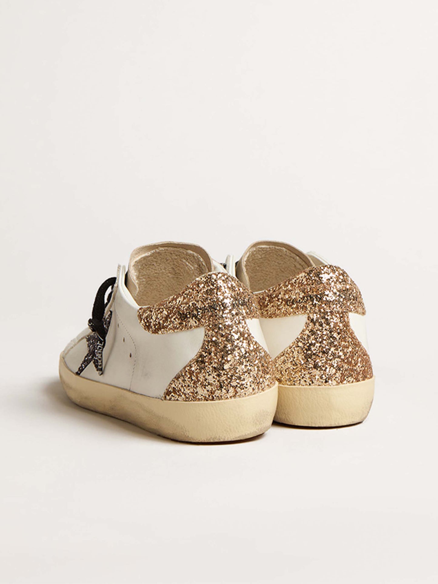 GOLDEN GOOSE - Super-Star Sneakers mit Glitzer-Details für Damen