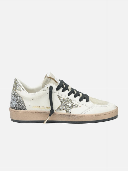 GOLDEN GOOSE - Ball Star Sneaker mit Glitzer für Damen