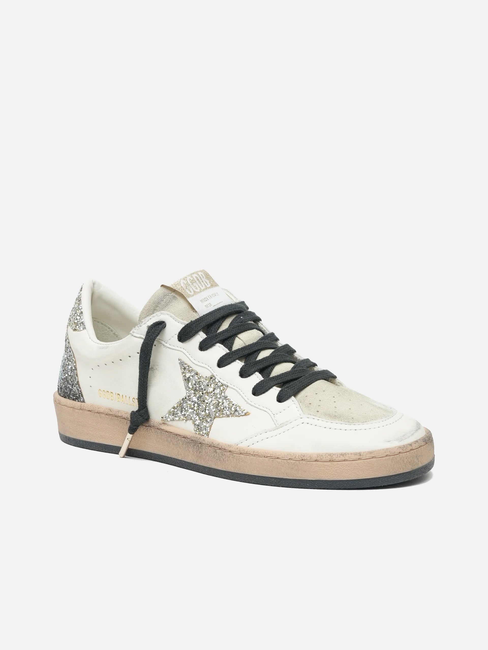 GOLDEN GOOSE - Ball Star Sneaker mit Glitzer für Damen