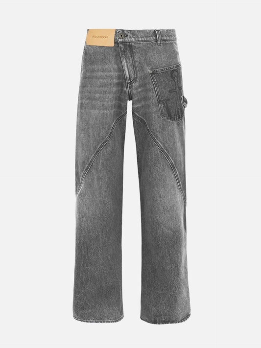 JW ANDERSON - Workwear-Jeans mit verdrehtem Bund