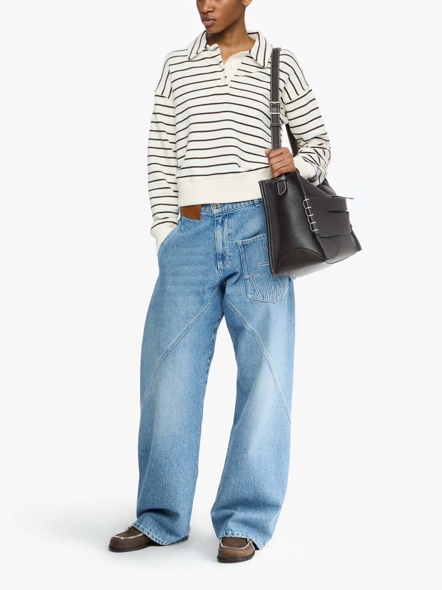 JW ANDERSON - Polo-Sweatshirt mit Streifen für Damen