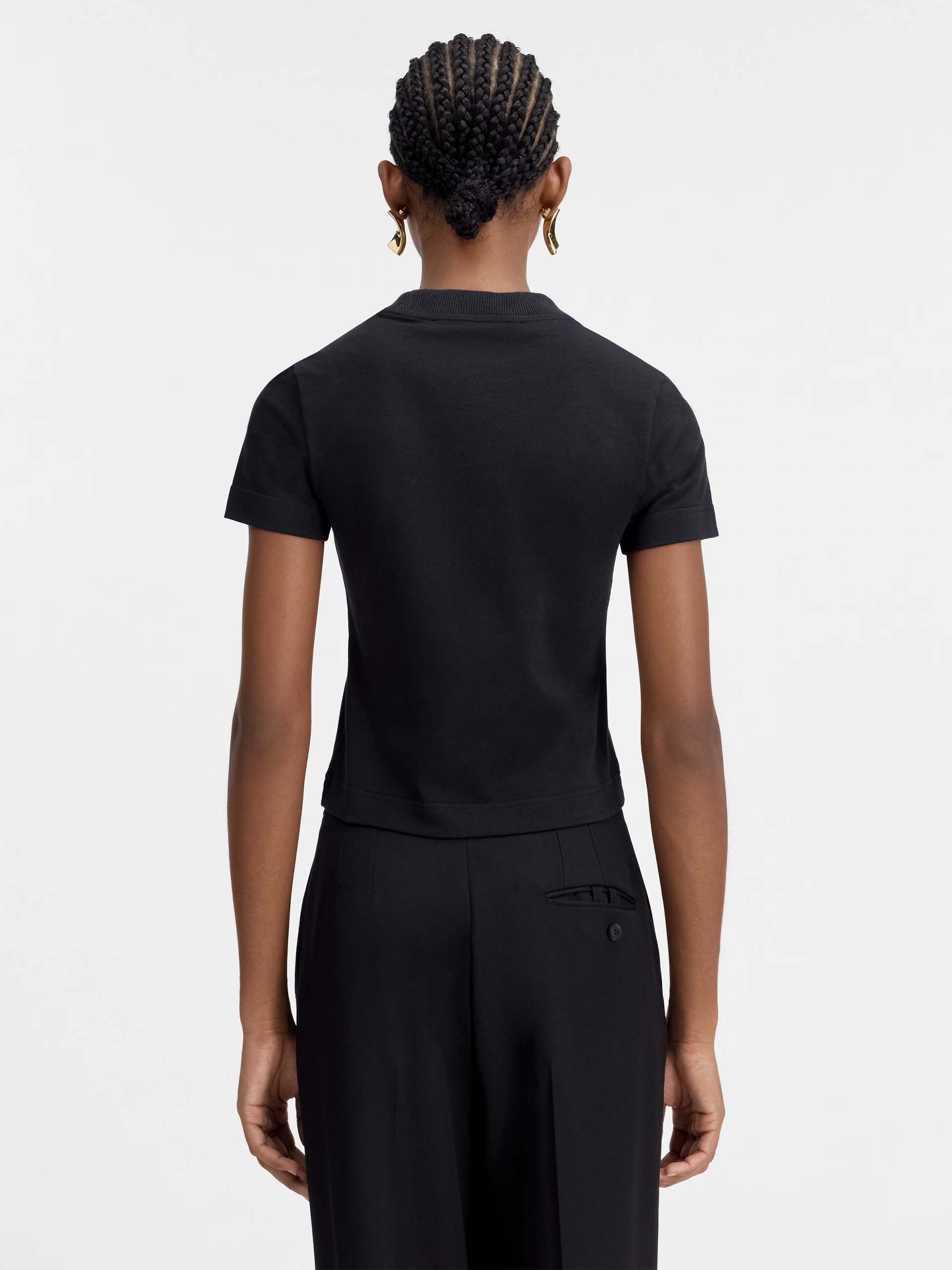 JACQUEMUS - Logo-T-Shirt Gros Grain für Damen in Schwarz - Black