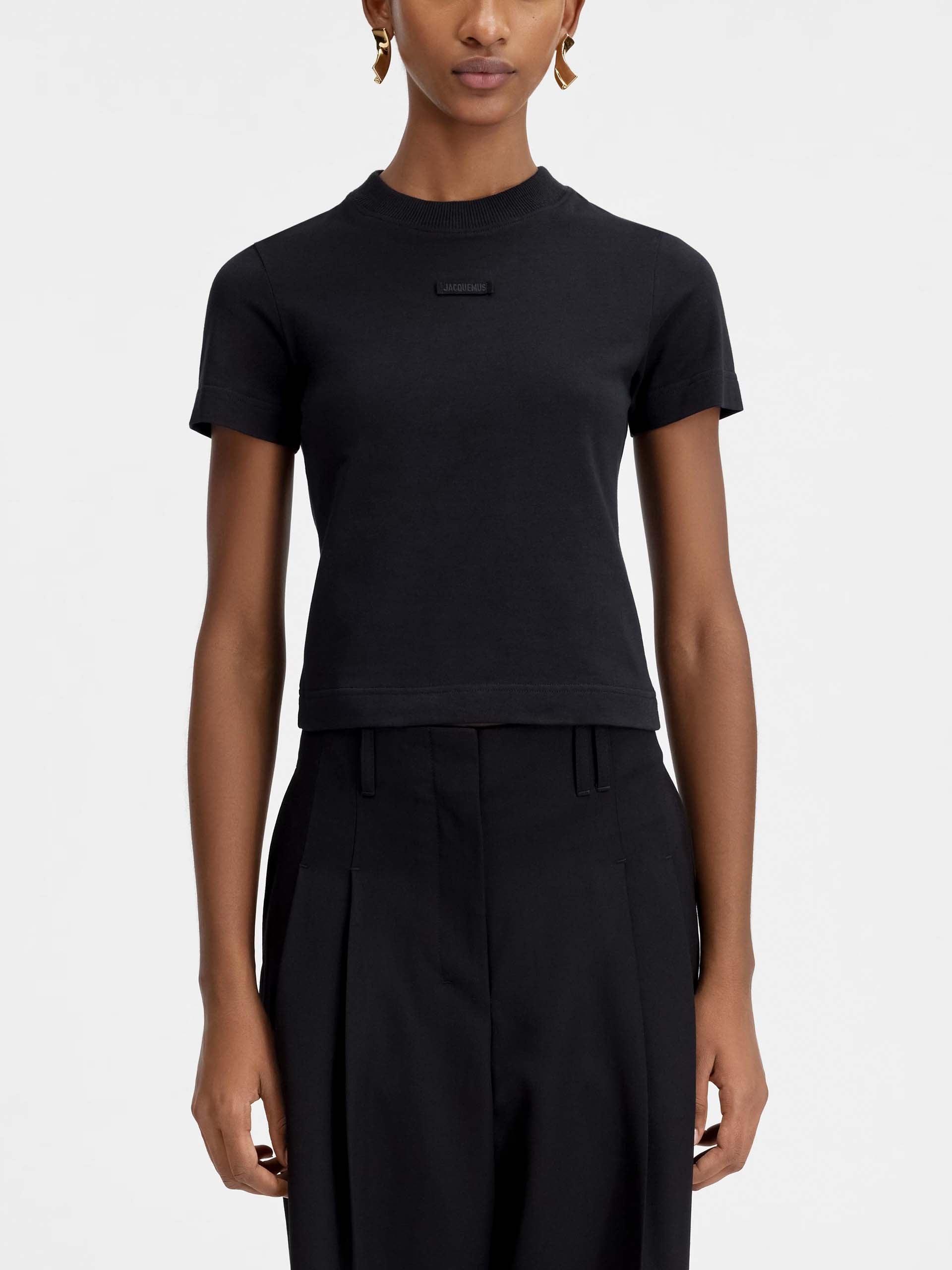 JACQUEMUS - Logo-T-Shirt Gros Grain für Damen in Schwarz - Black