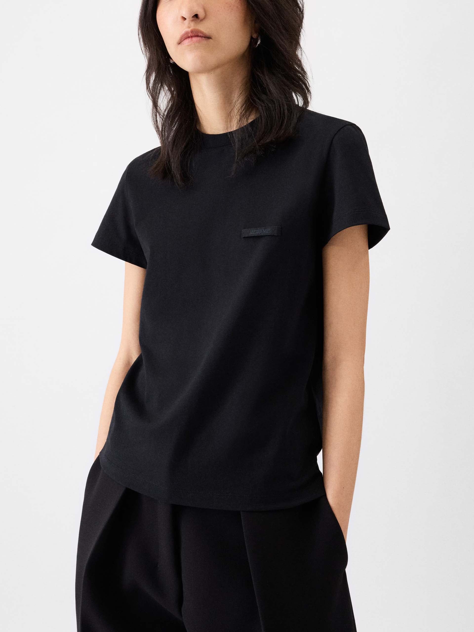 JACQUEMUS - T-Shirt Gros Grain im Regular-Fit für Damen in Schwarz - Black