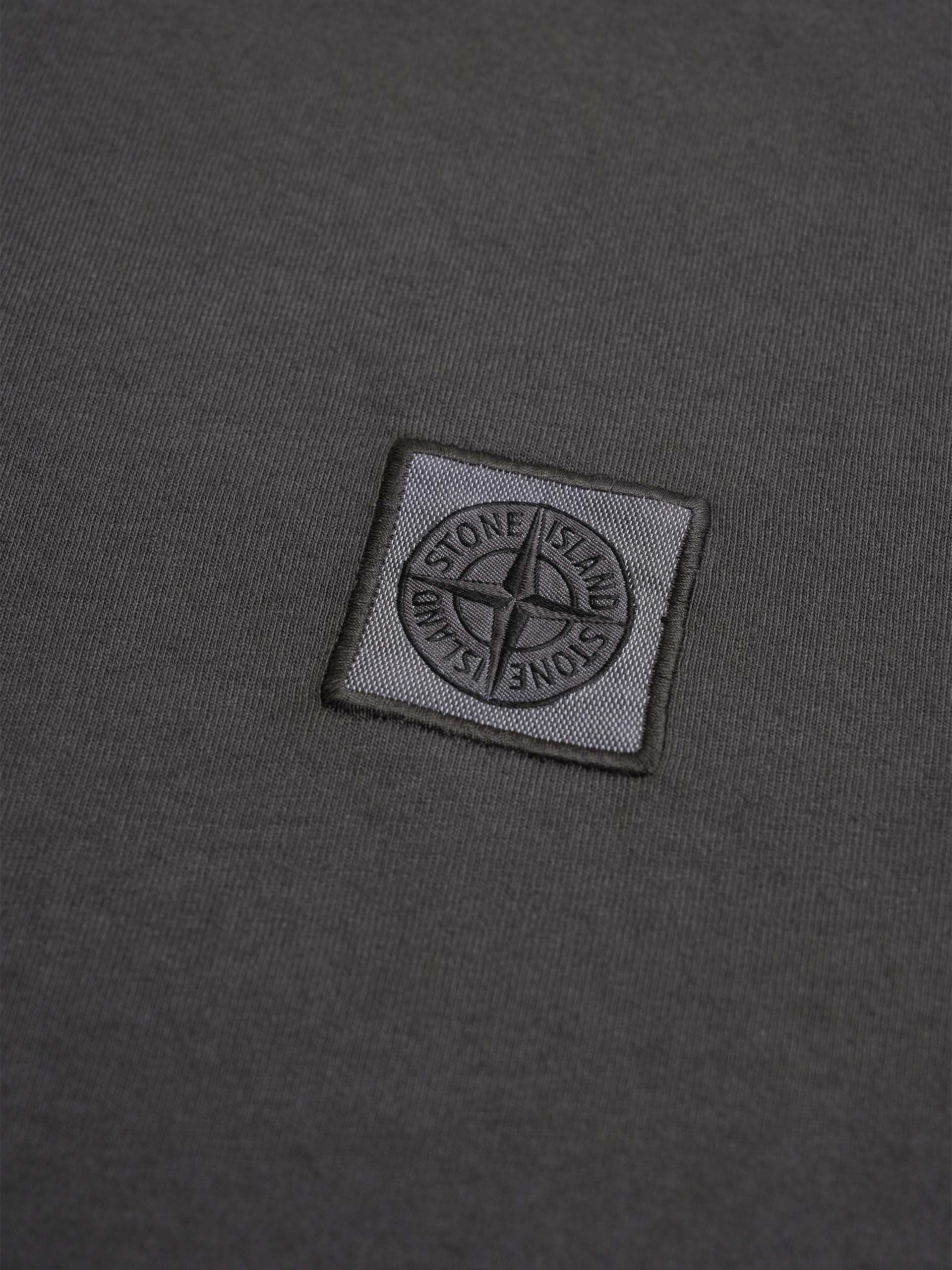 STONE ISLAND - Oversized-T-Shirt mit Logo für Herren in Anthrazitgrau - Anthracite grey