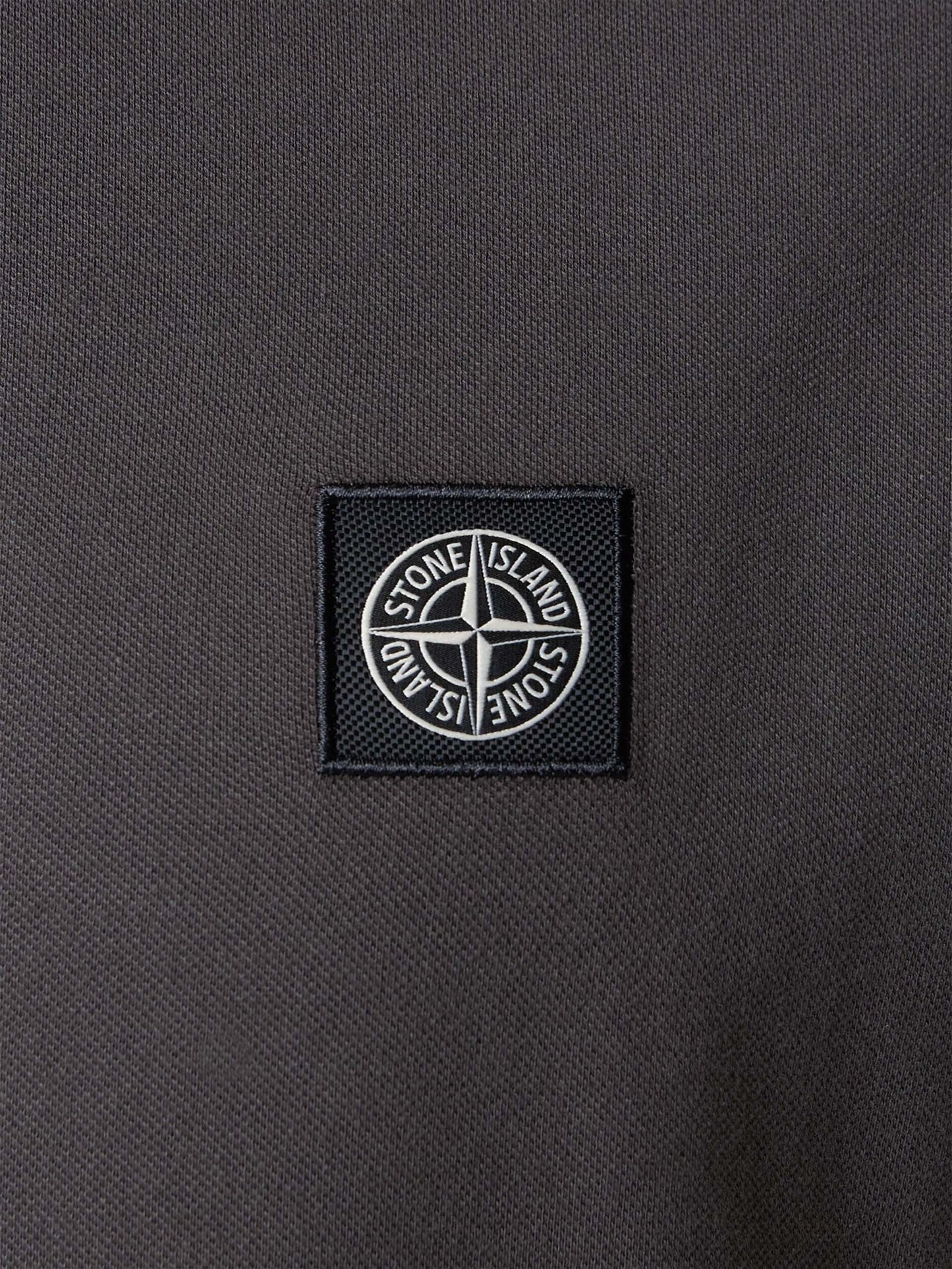 STONE ISLAND - Poloshirt mit Logo-Patch für Herren in Anthrazitgrau - Anthracite grey