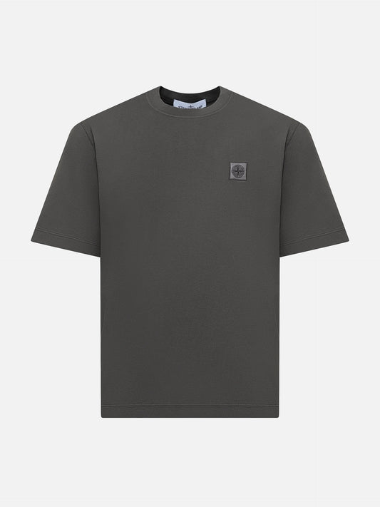 STONE ISLAND - Oversized-T-Shirt mit Logo für Herren in Anthrazitgrau - Anthracite grey