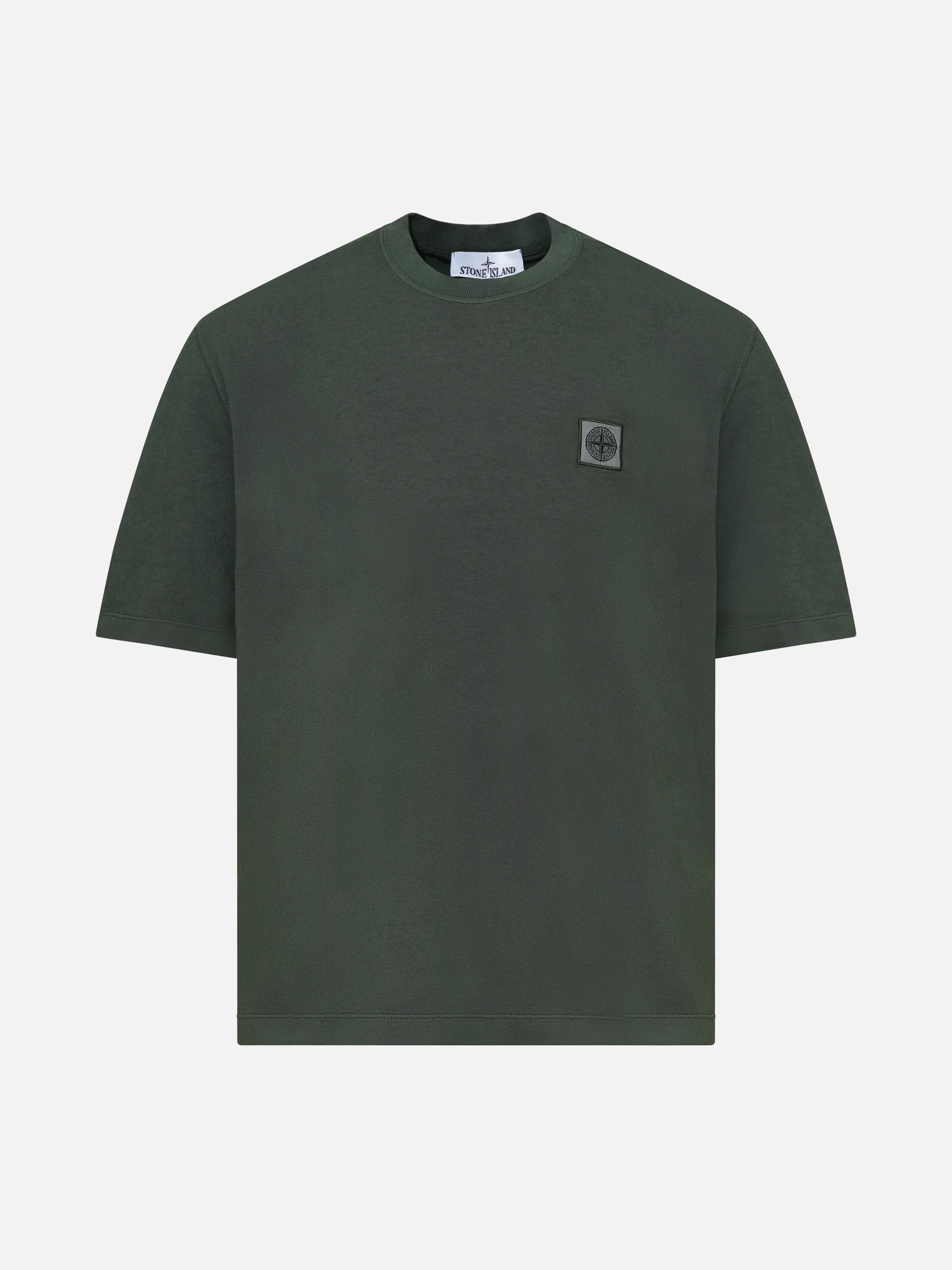 STONE ISLAND - Oversized-T-Shirt mit Logo für Herren in Dunkelgrün - Dark green