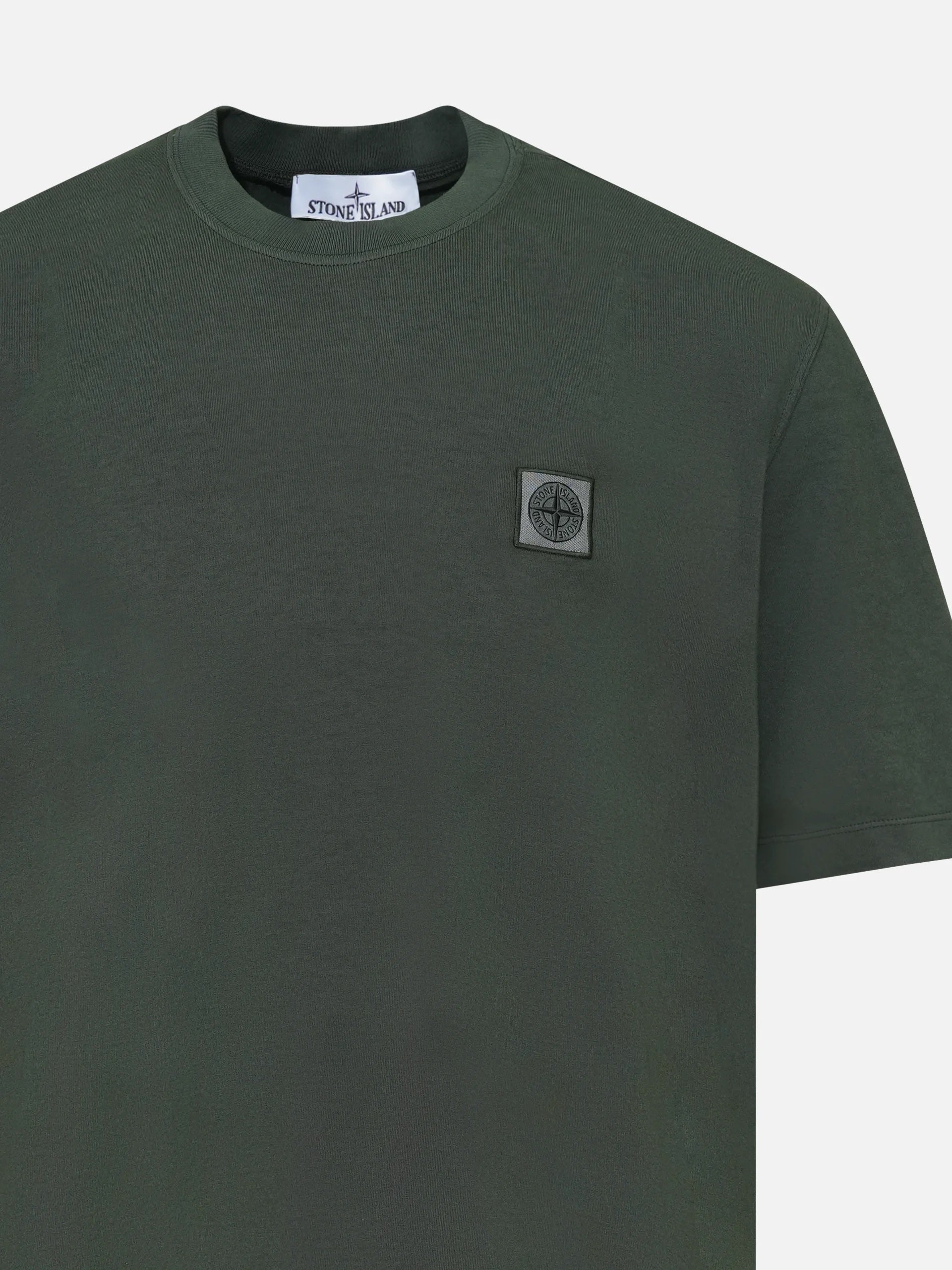STONE ISLAND - Oversized-T-Shirt mit Logo für Herren in Dunkelgrün - Dark green