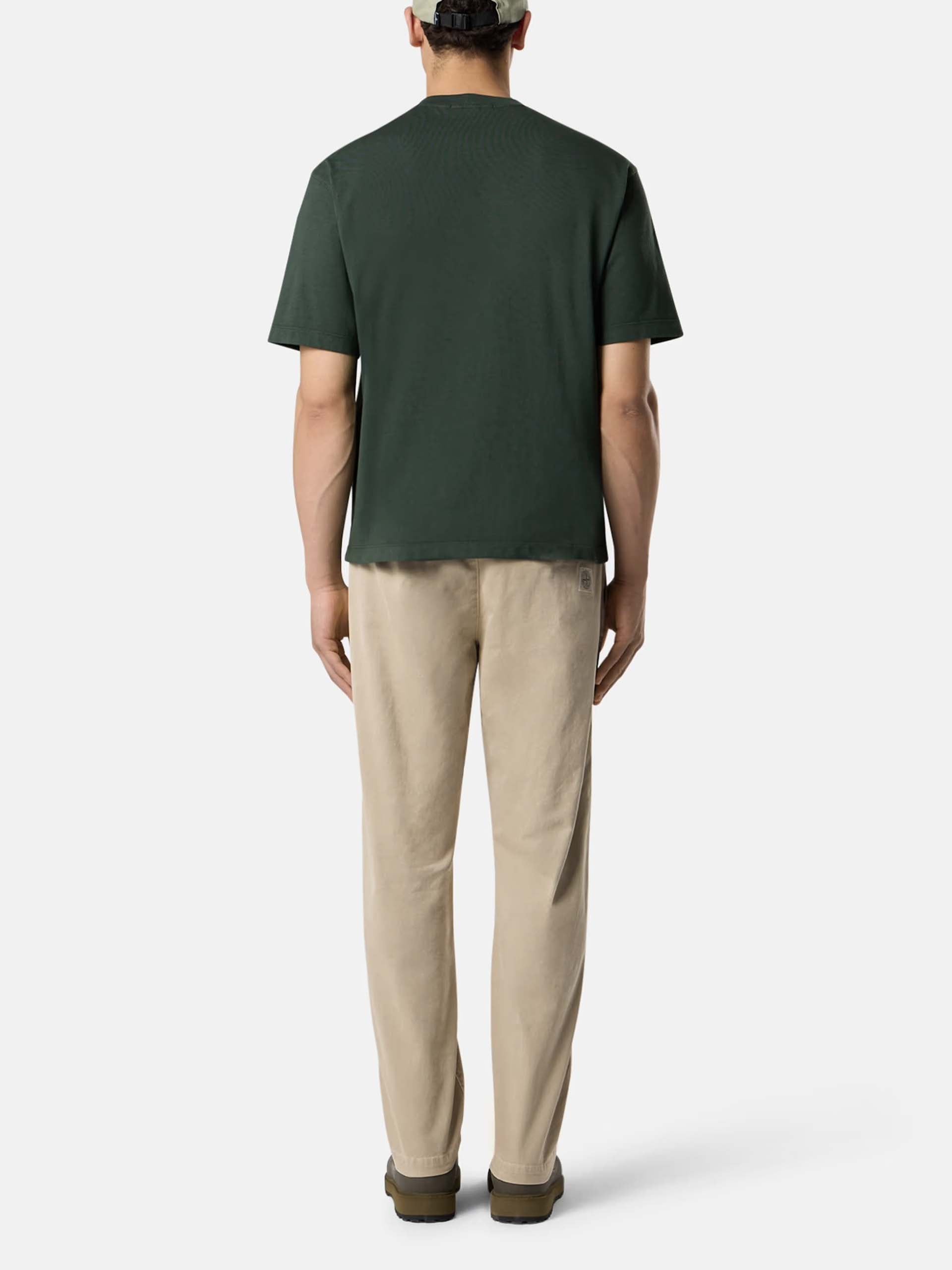 STONE ISLAND - Oversized-T-Shirt mit Logo für Herren in Dunkelgrün - Dark green