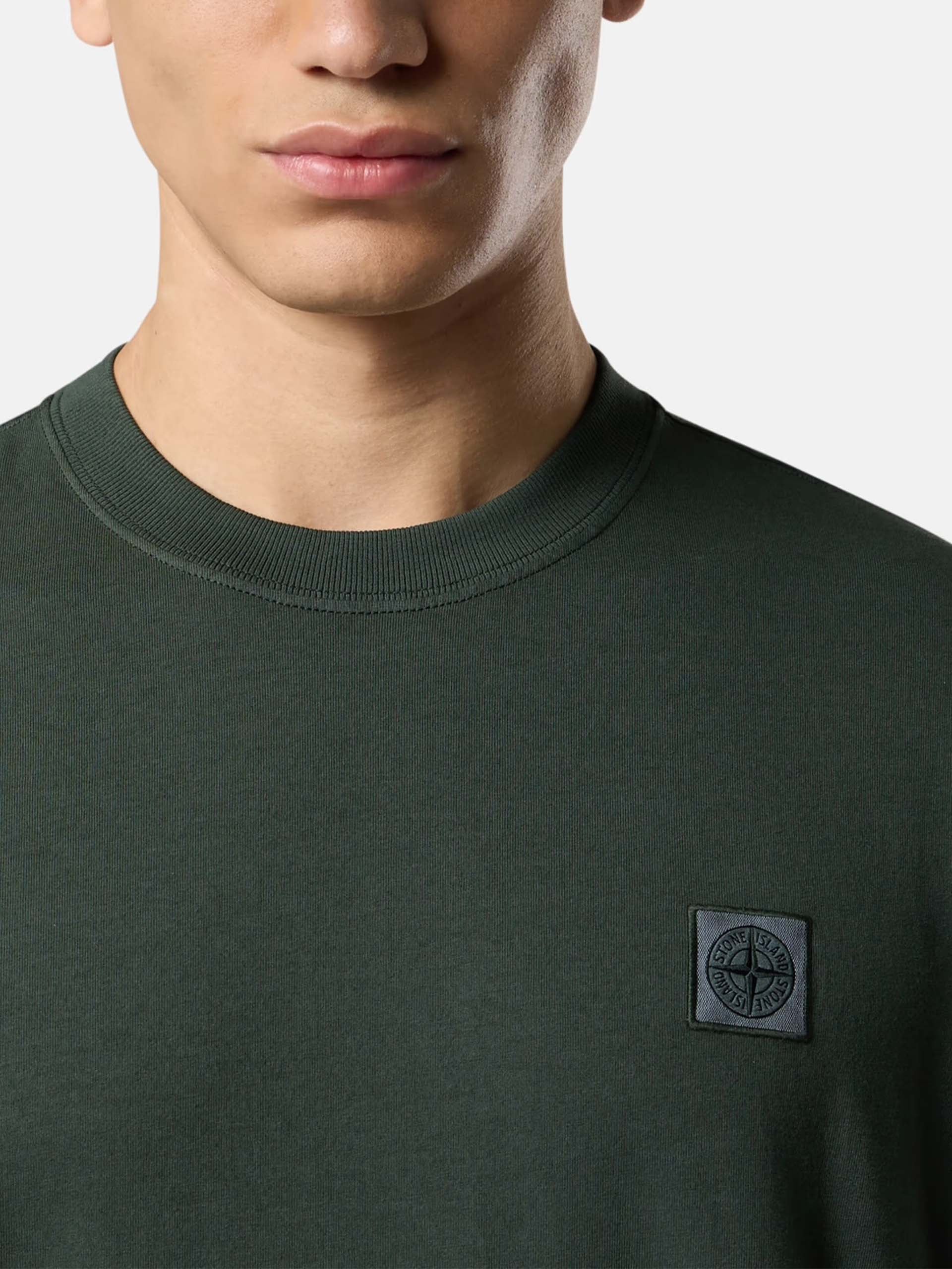 STONE ISLAND - Oversized-T-Shirt mit Logo für Herren in Dunkelgrün - Dark green