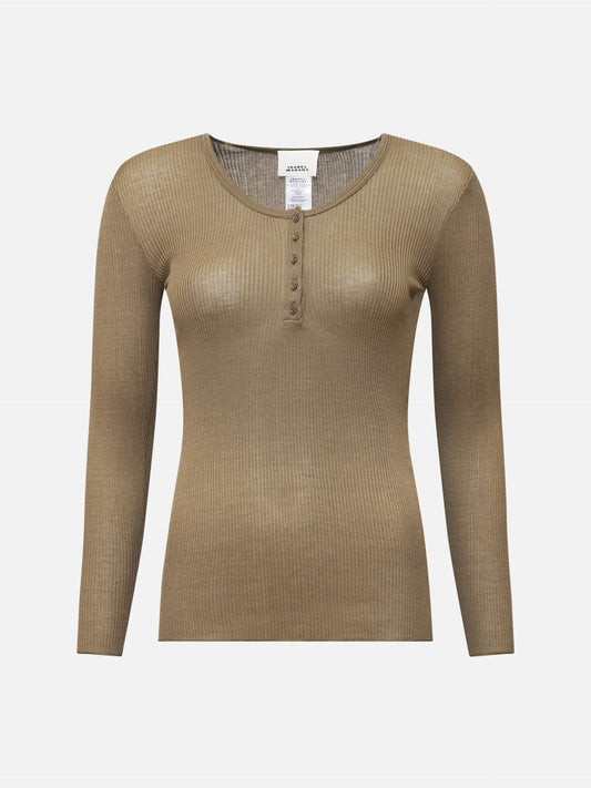 ISABEL MARANT - Lamylic Langarm-T-Shirt für Damen in Khaki